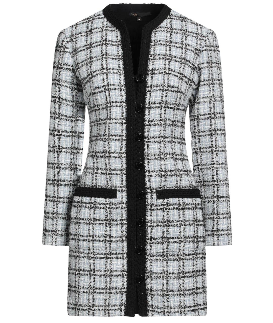 MAJE Голубое твидовое коктейльное платье, фото 1