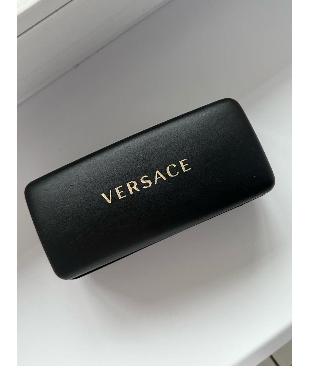 VERSACE Черные пластиковые солнцезащитные очки, фото 4