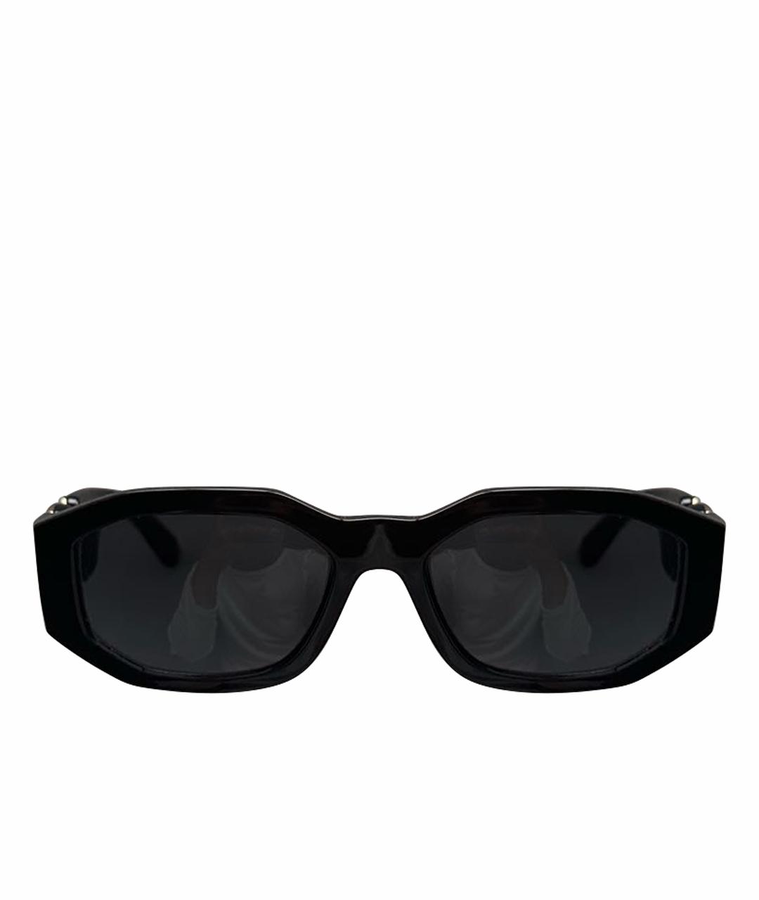VERSACE Черные пластиковые солнцезащитные очки, фото 1