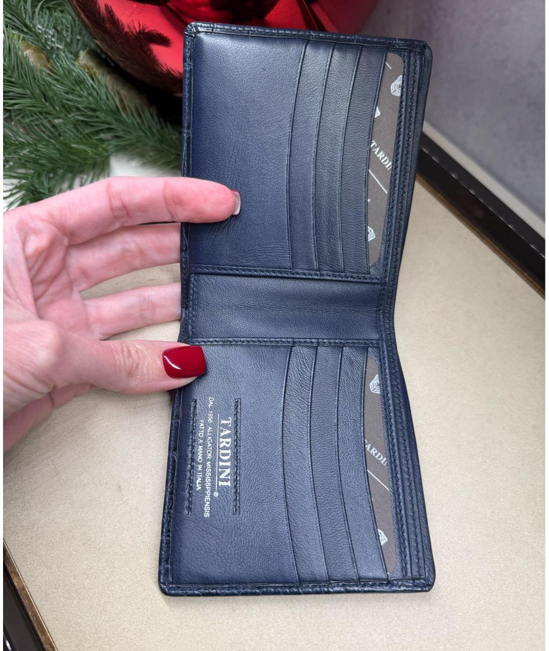 TARDINI Синий кошелек из экзотической кожи, фото 3