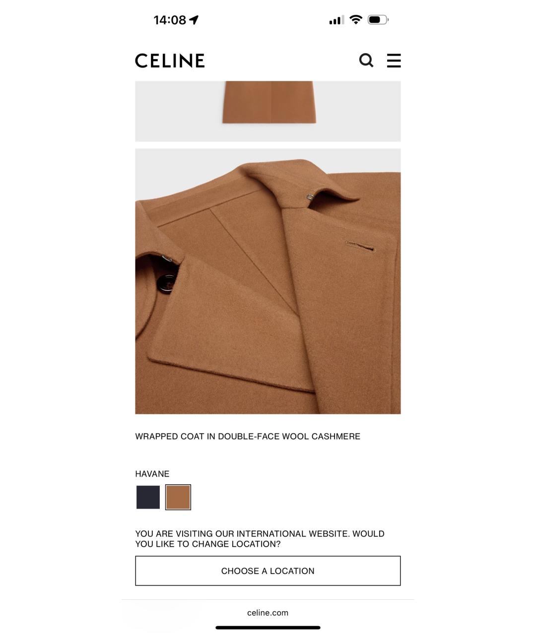 CELINE Коричневое шерстяное пальто, фото 2