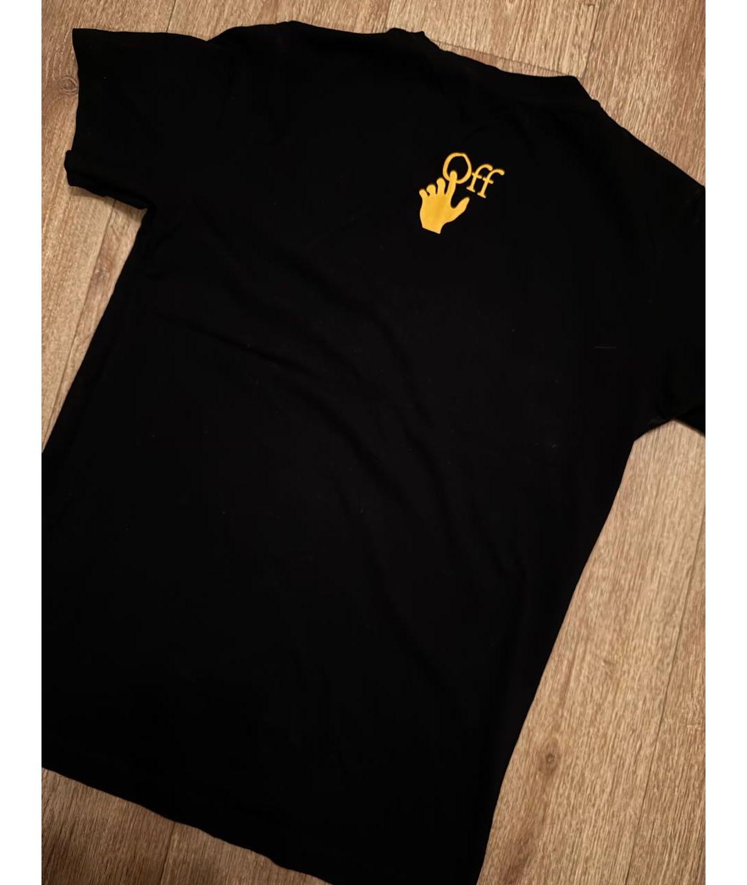 OFF-WHITE Черная хлопковая футболка, фото 2