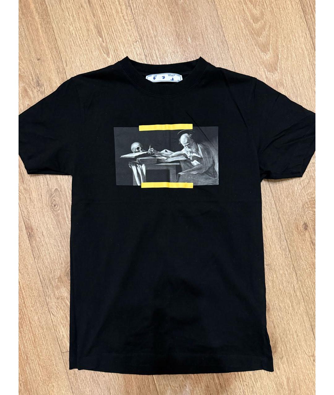 OFF-WHITE Черная хлопковая футболка, фото 6