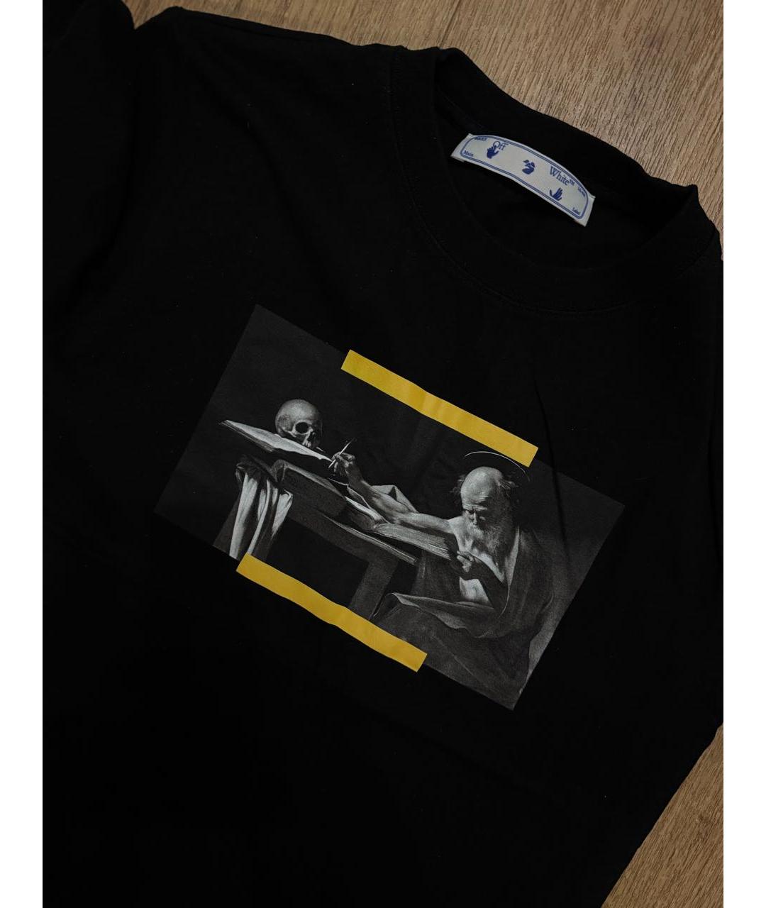 OFF-WHITE Черная хлопковая футболка, фото 3