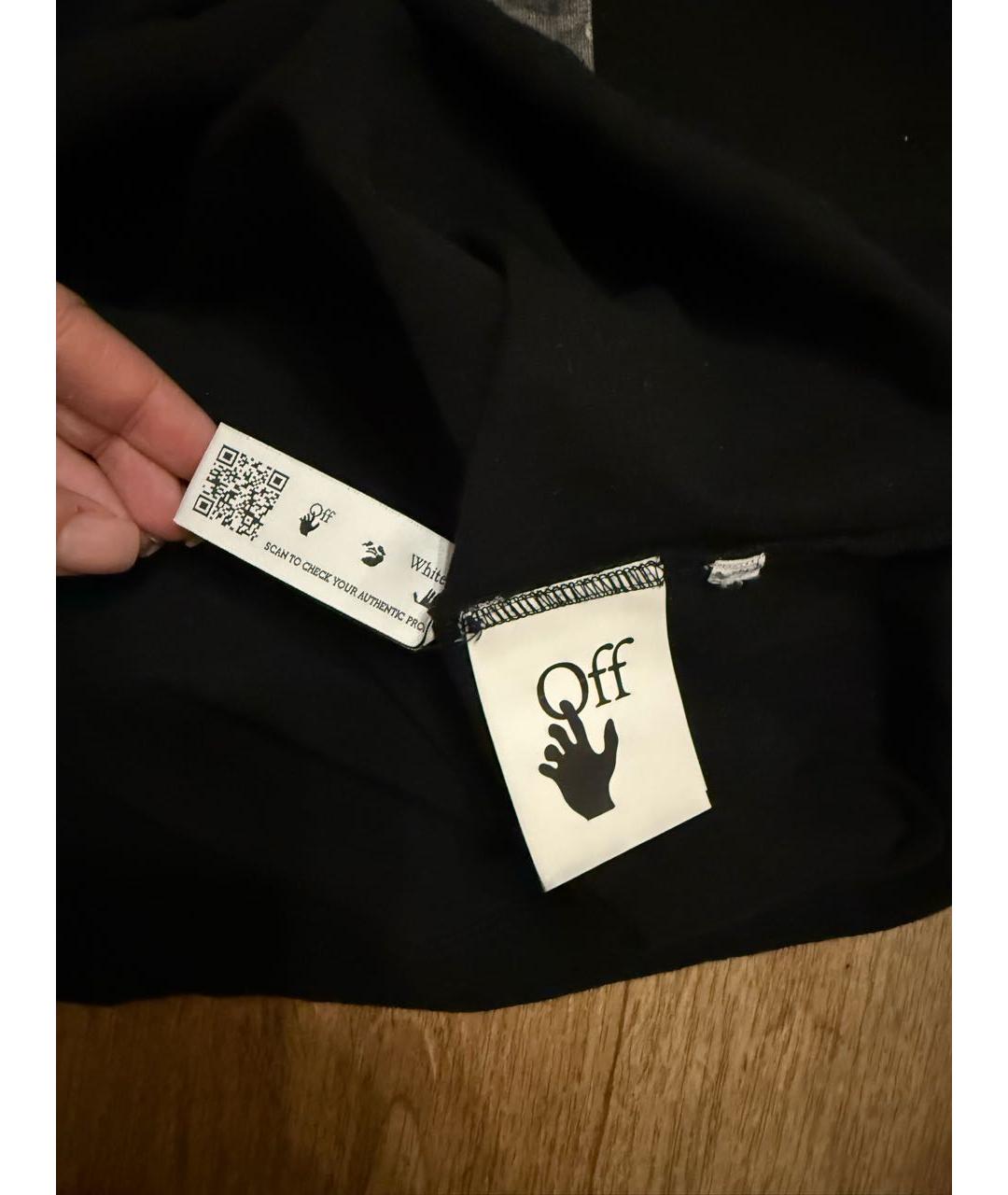 OFF-WHITE Черная хлопковая футболка, фото 4