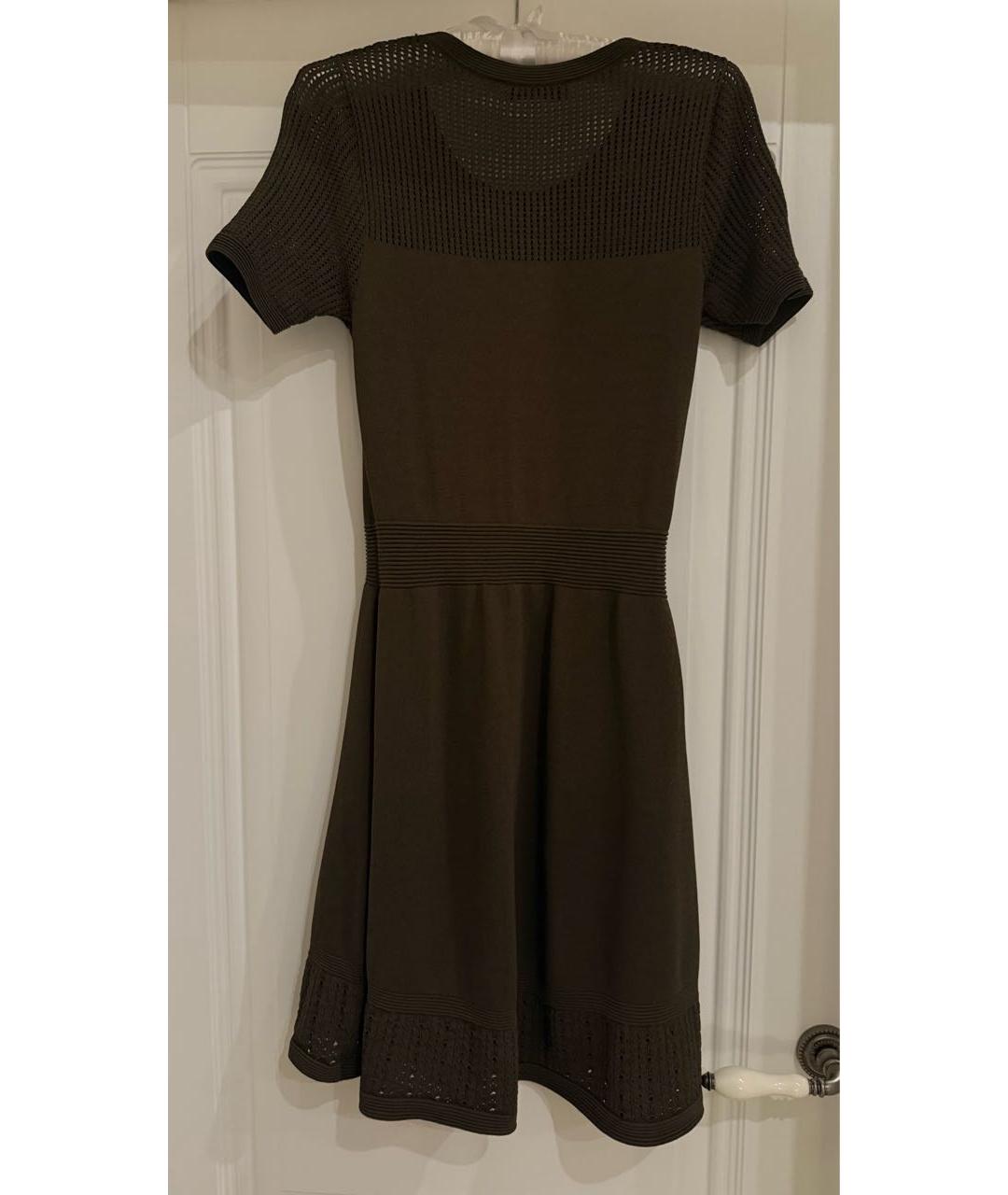 SANDRO Зеленые вискозное повседневное платье, фото 2