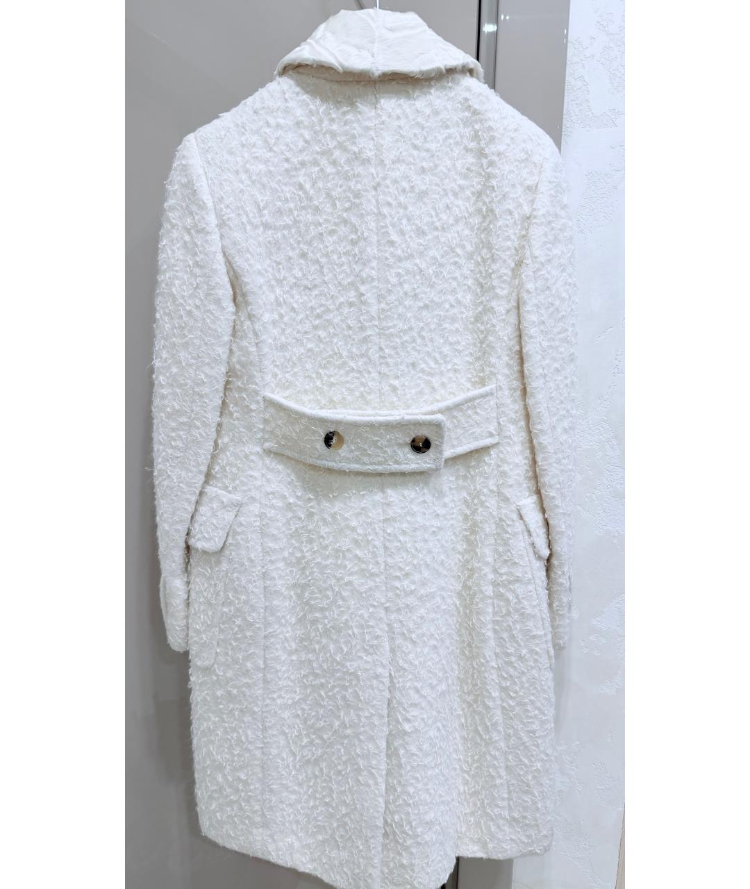 MAX MARA Белое шерстяное пальто, фото 2