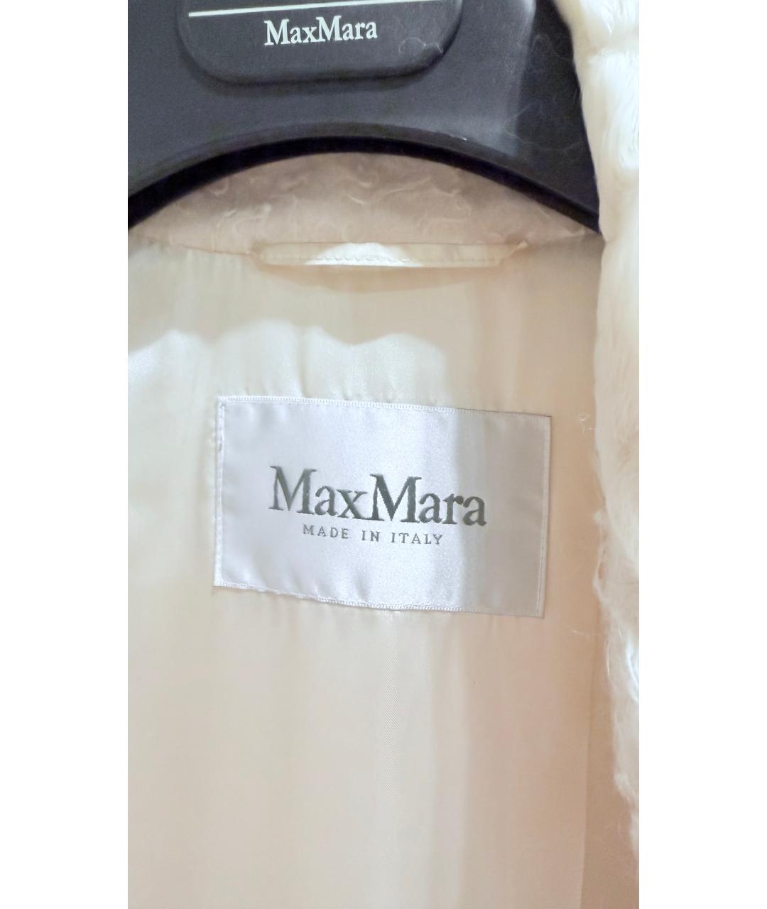 MAX MARA Белое шерстяное пальто, фото 4