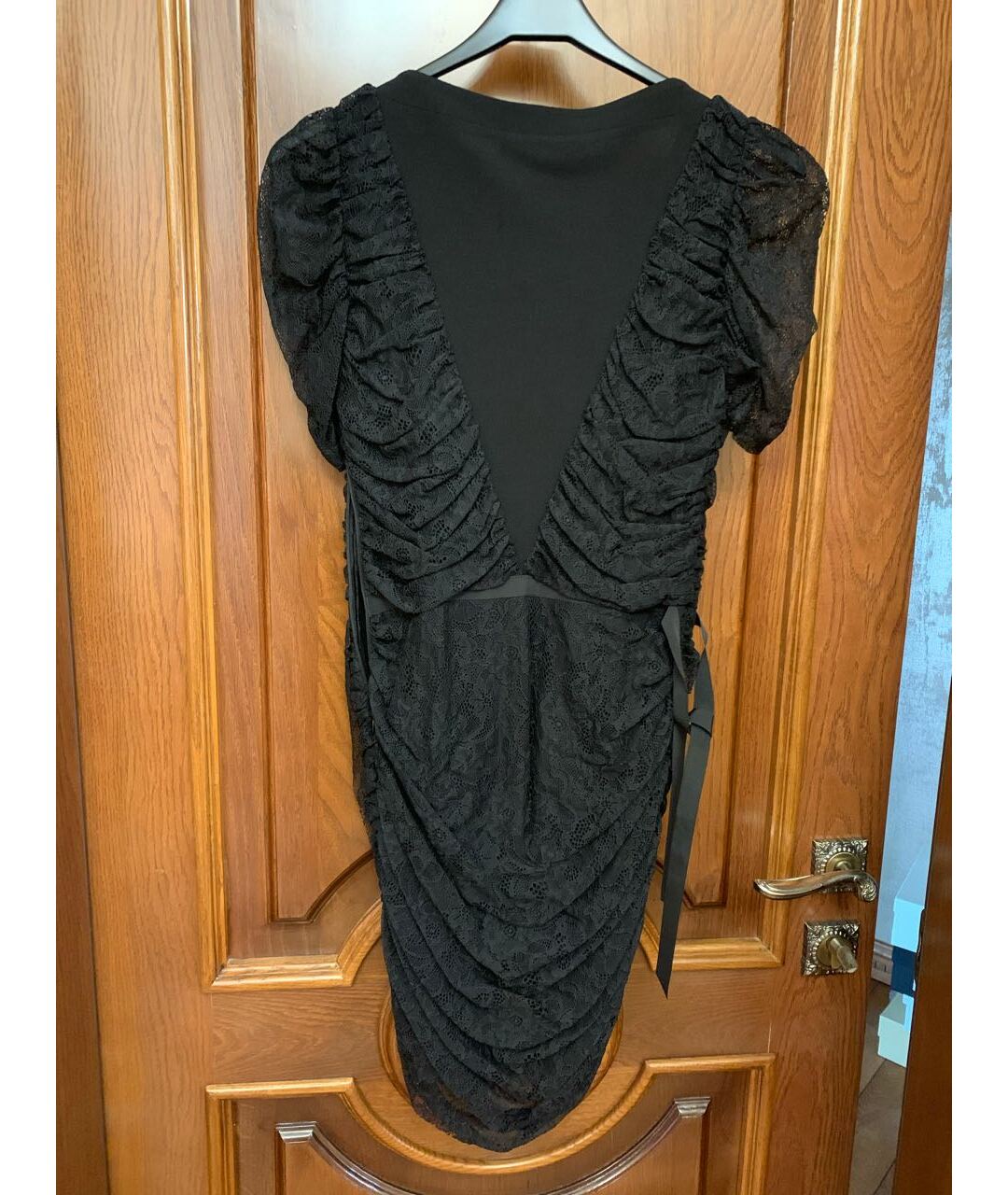 LOVE MOSCHINO Черное кружевное коктейльное платье, фото 2