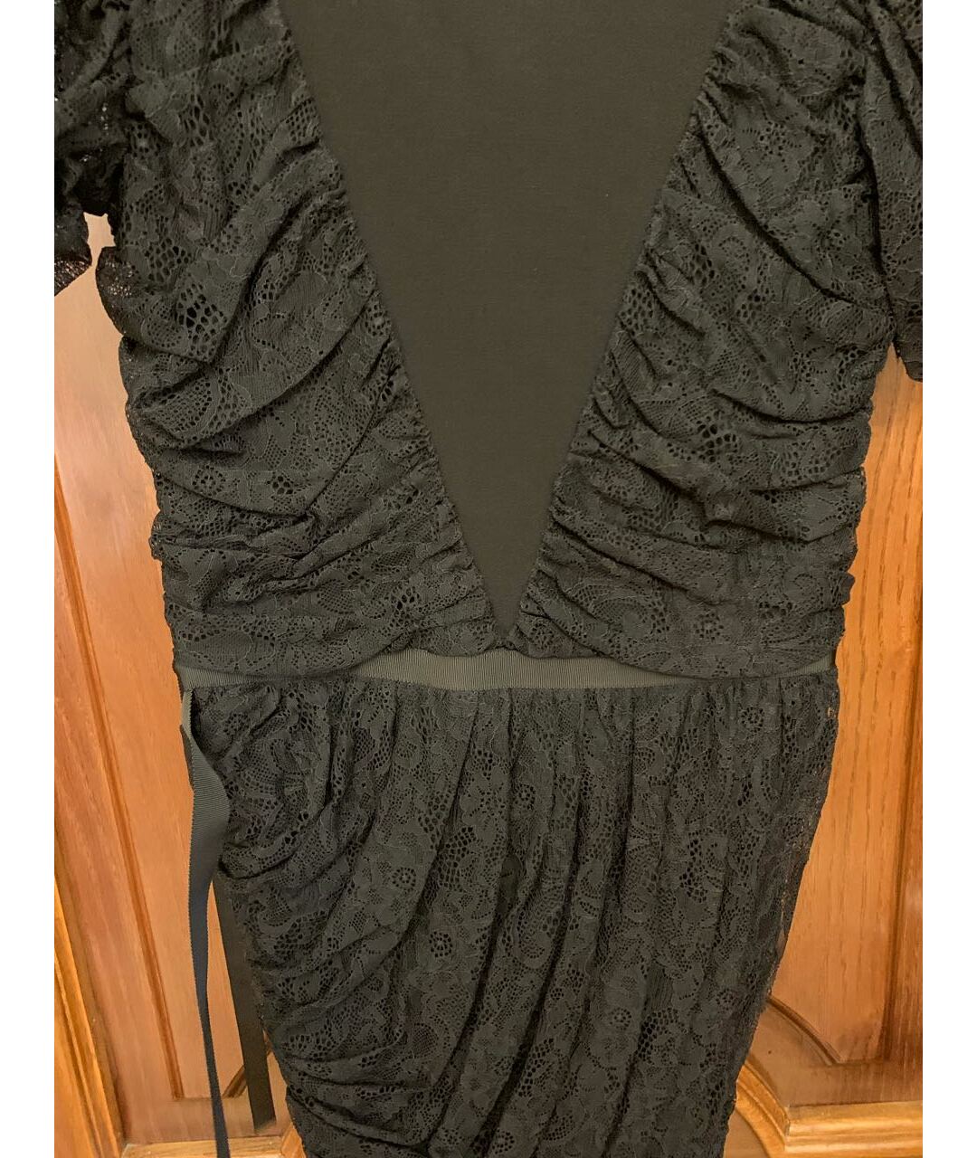 LOVE MOSCHINO Черное кружевное коктейльное платье, фото 4