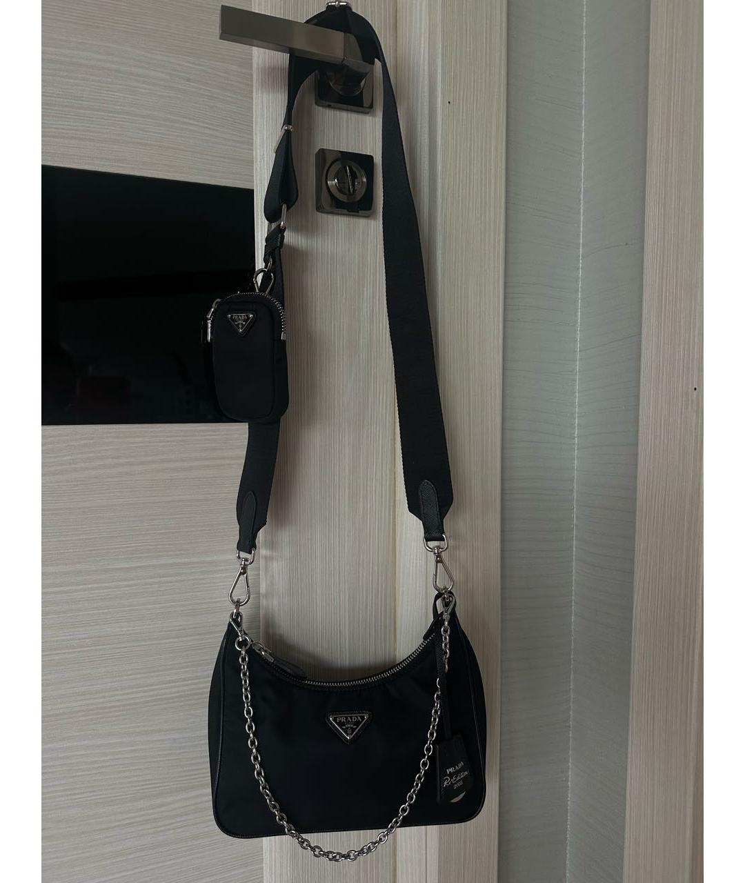 PRADA Черная тканевая сумка через плечо, фото 2