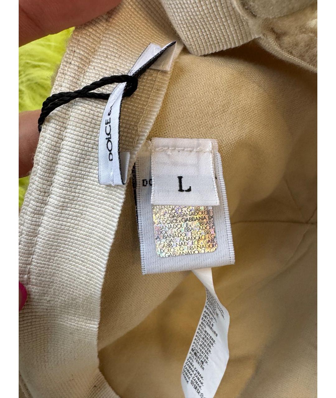 DOLCE&GABBANA Бежевая шерстяная кепка, фото 7