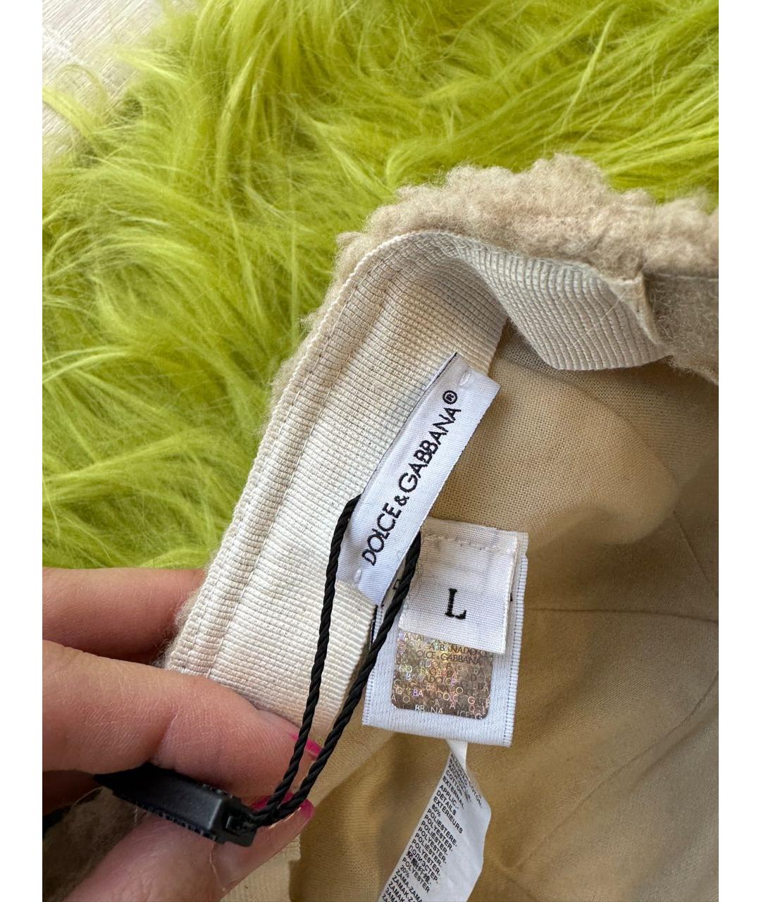 DOLCE&GABBANA Бежевая шерстяная кепка, фото 6