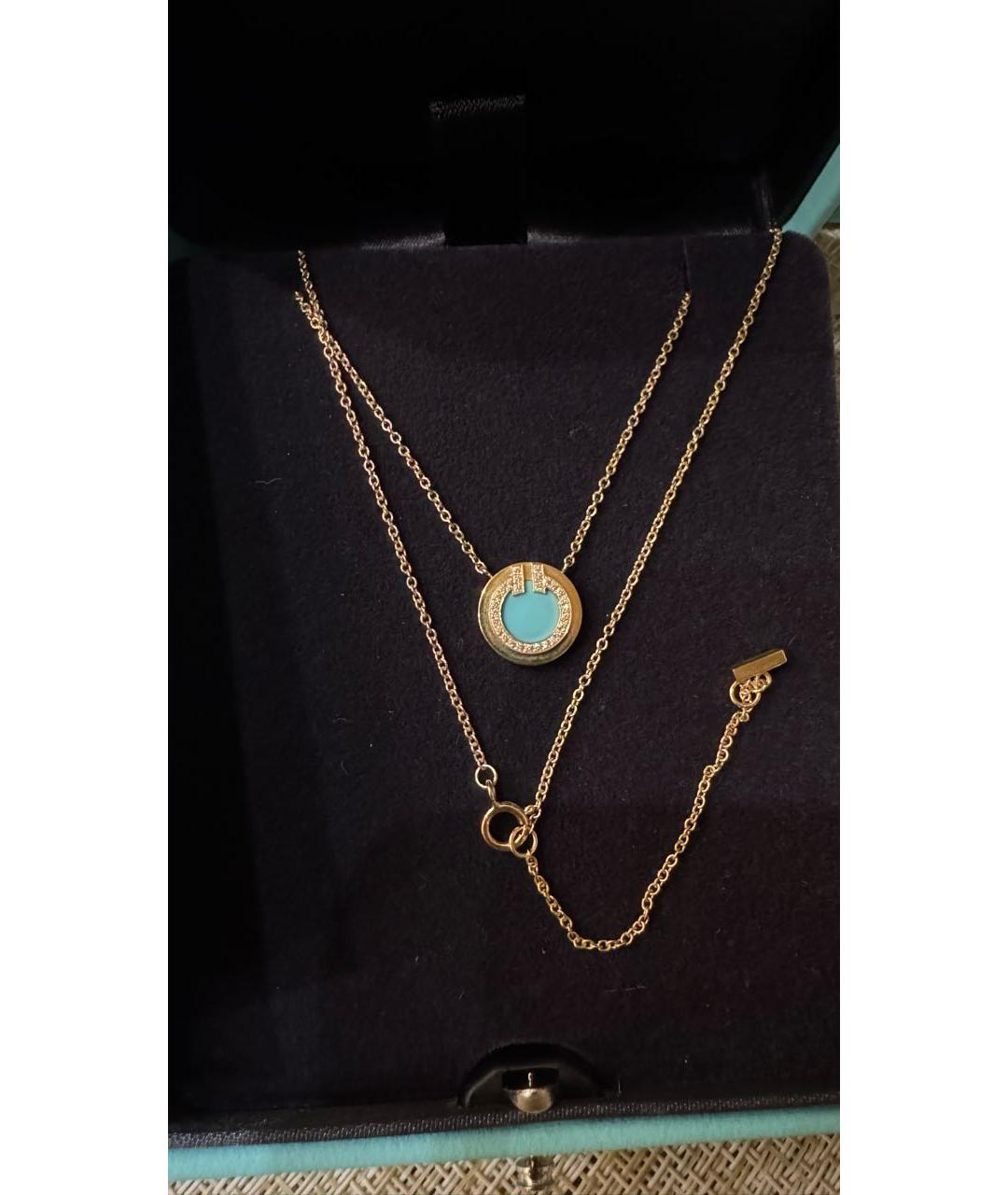 TIFFANY&CO Бирюзовая подвеска из розового золота, фото 3