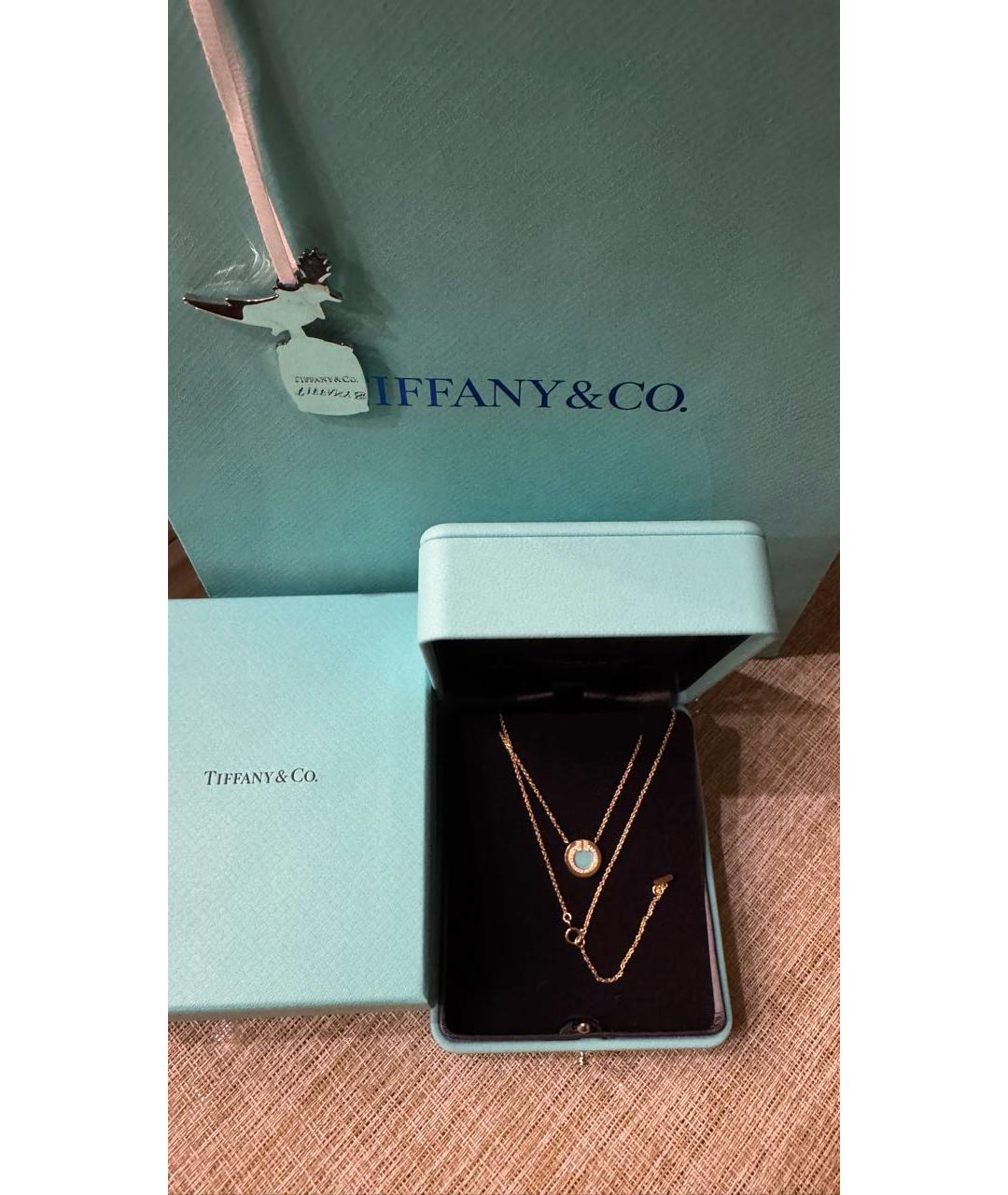 TIFFANY&CO Бирюзовая подвеска из розового золота, фото 6