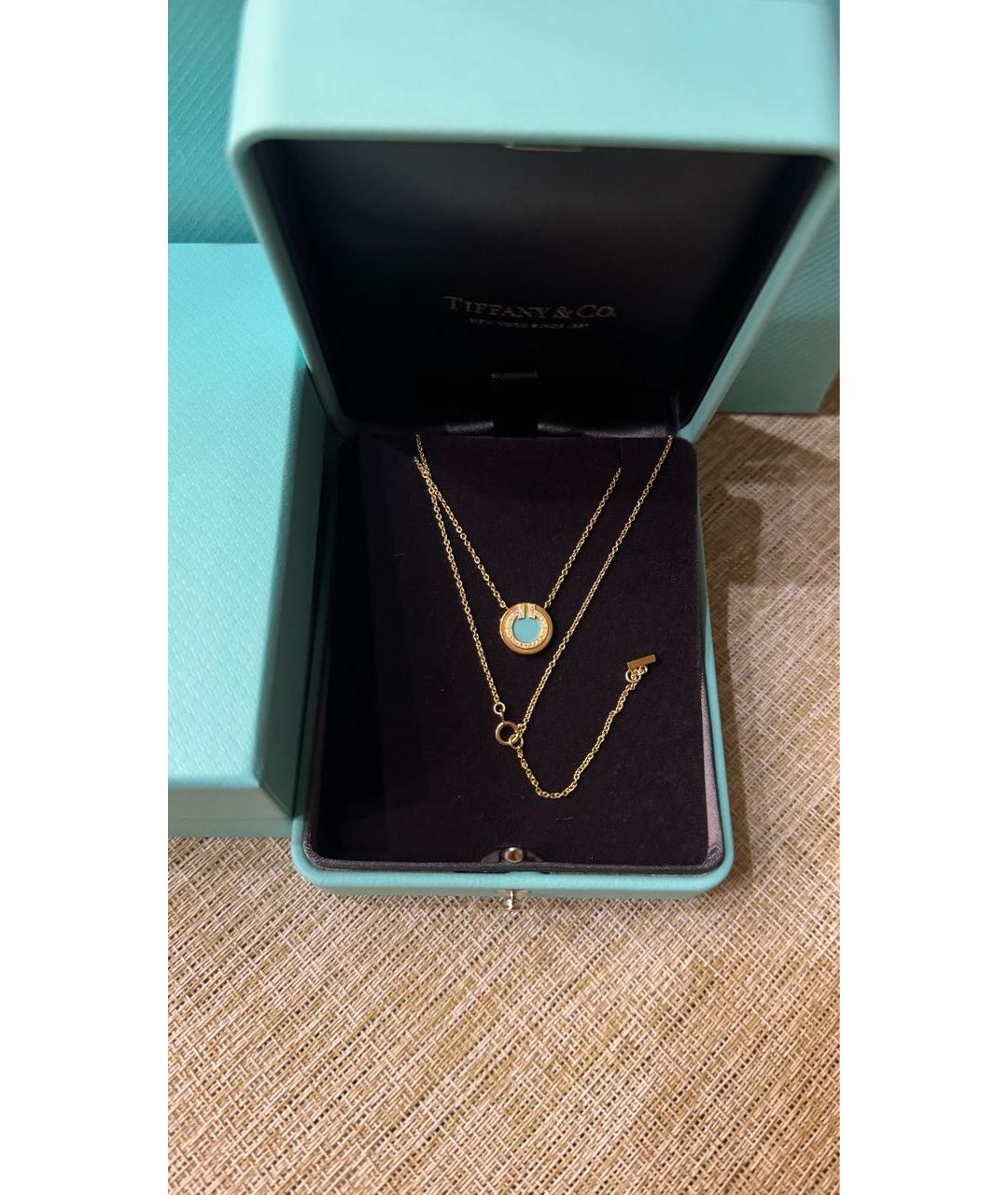 TIFFANY&CO Бирюзовая подвеска из розового золота, фото 4