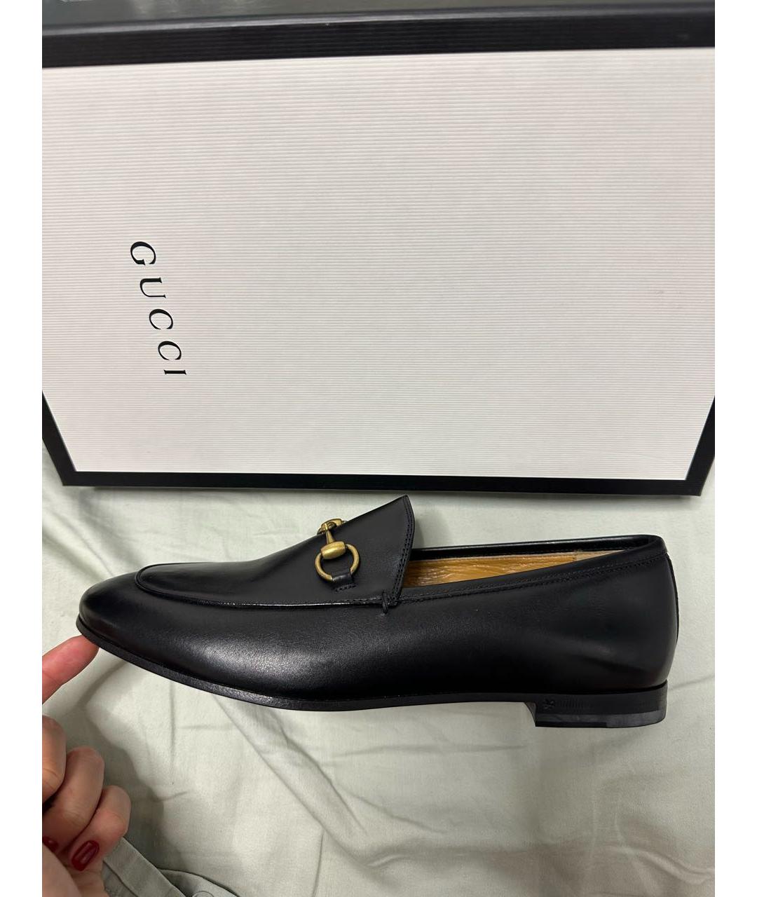 GUCCI Черные кожаные лоферы, фото 8