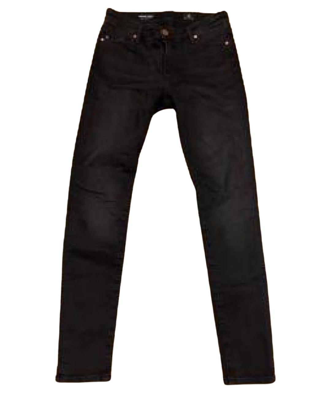 AG JEANS Черные хлопковые джинсы слим, фото 7