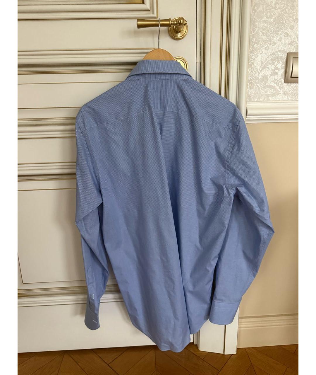 CANALI Синяя хлопковая классическая рубашка, фото 2