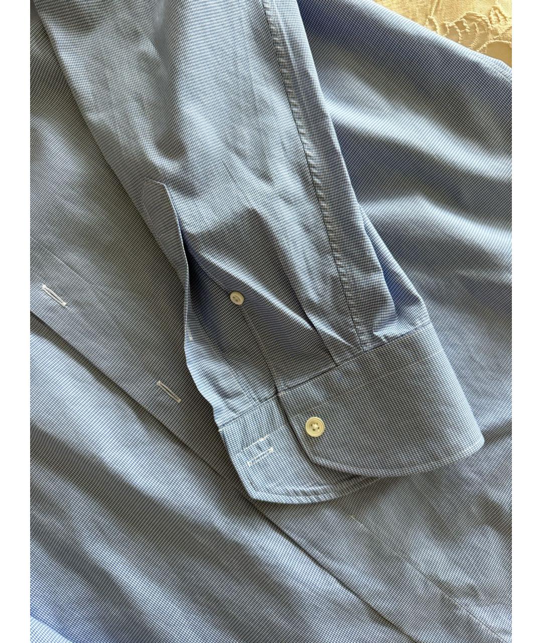CANALI Синяя хлопковая классическая рубашка, фото 6