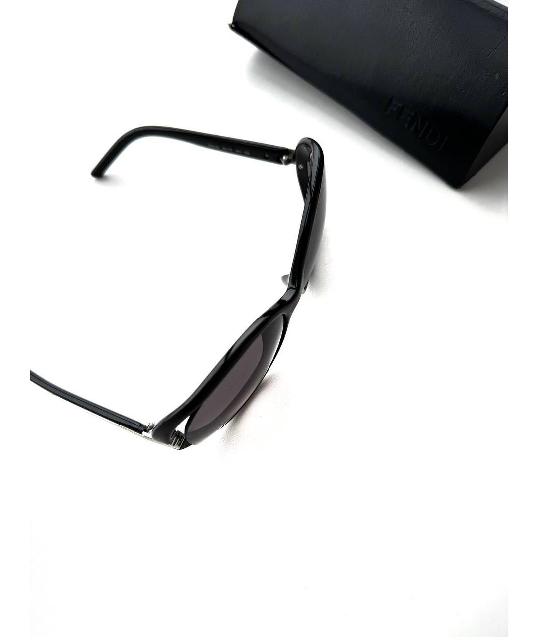 FENDI Черные пластиковые солнцезащитные очки, фото 6