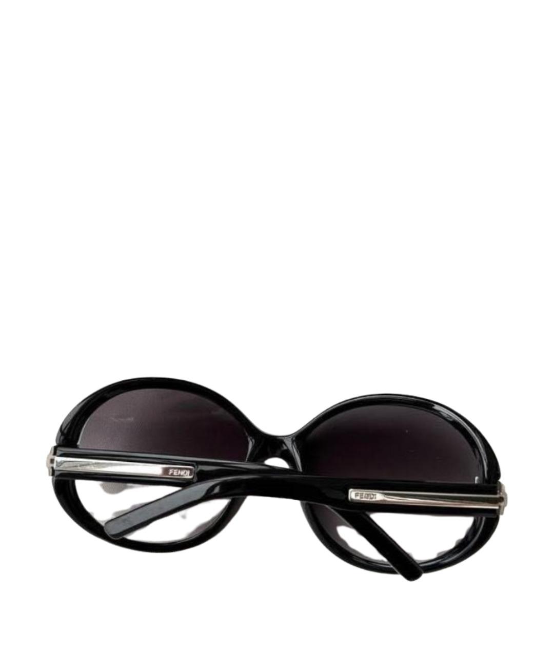 FENDI Черные пластиковые солнцезащитные очки, фото 1