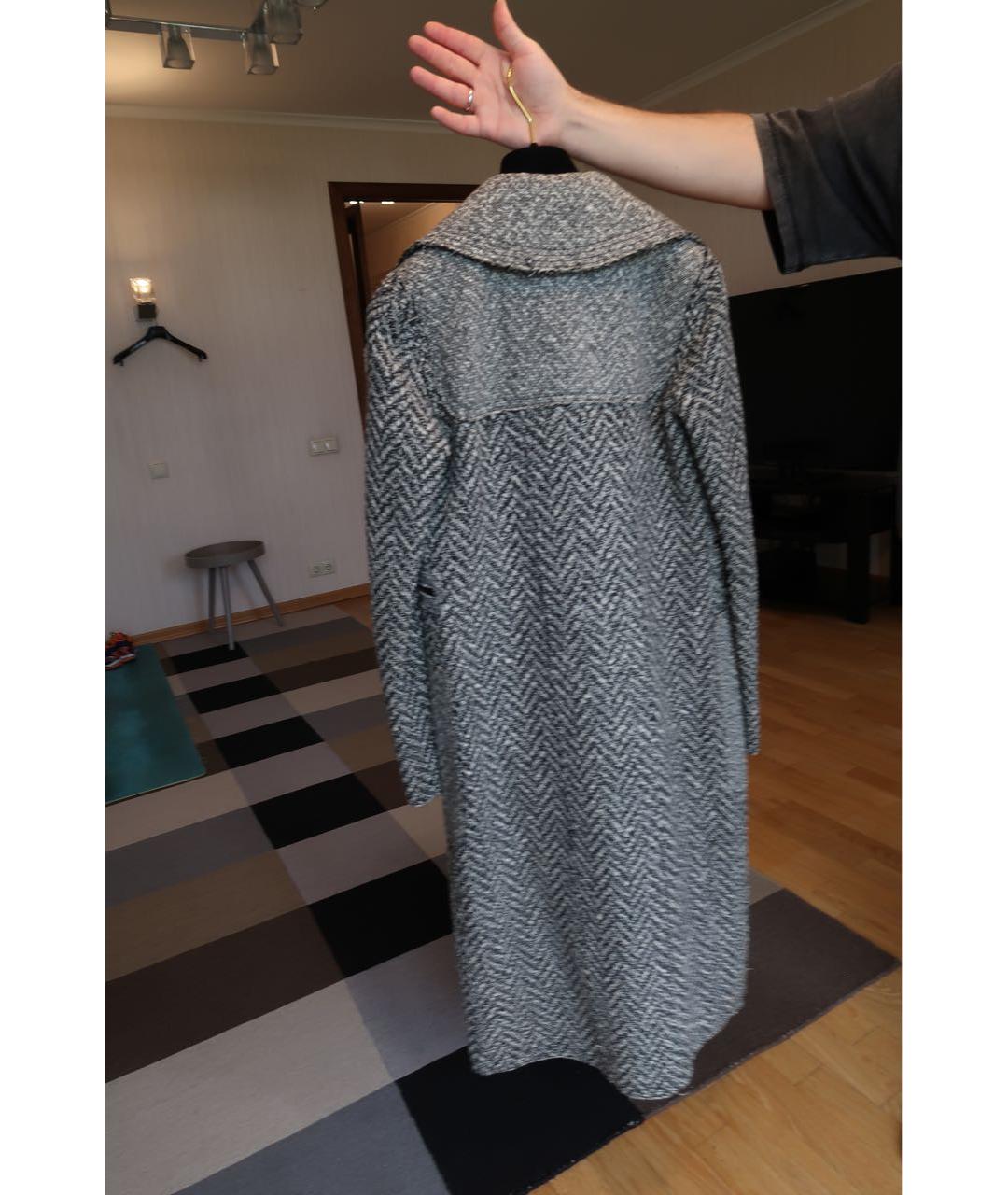 CHANEL Серое шерстяное пальто, фото 2