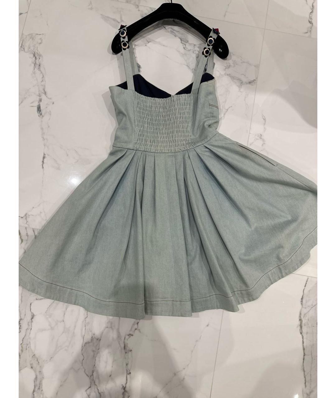 FENDI Голубой деним сарафан, фото 2