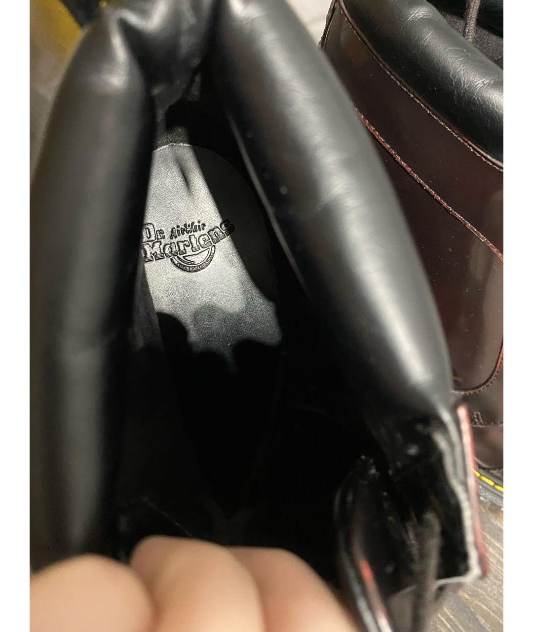 DR. MARTENS Бордовые ботинки из лакированной кожи, фото 8