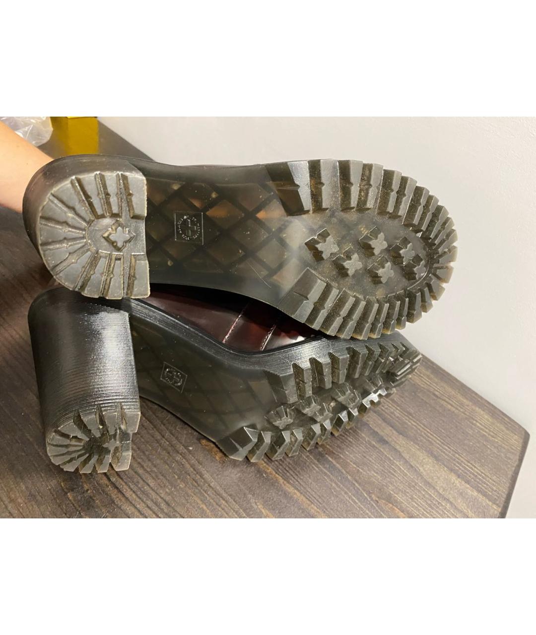 DR. MARTENS Бордовые ботинки из лакированной кожи, фото 6