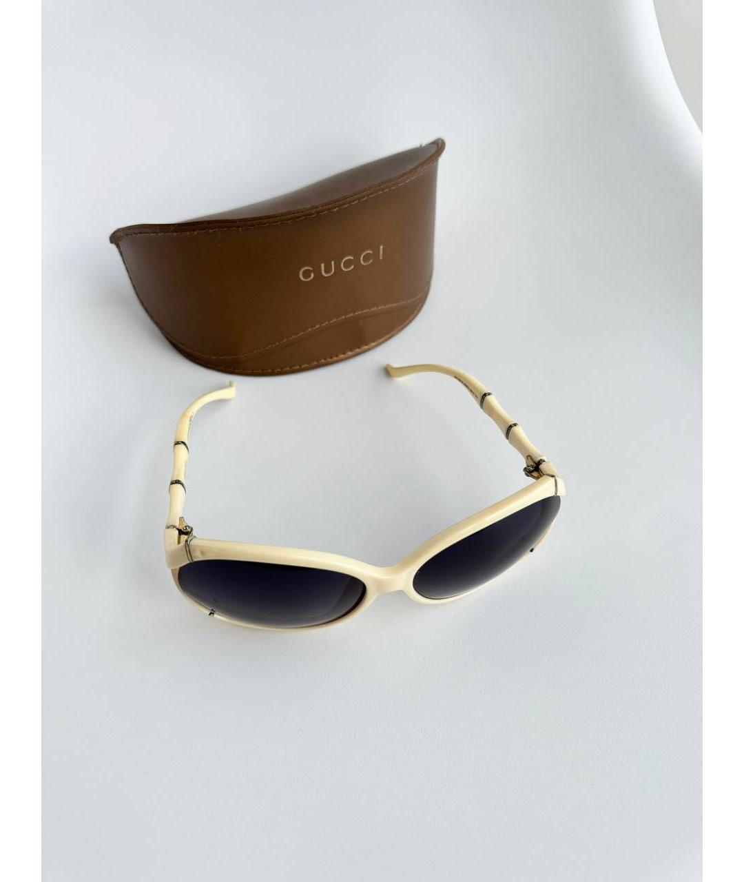 GUCCI Желтые пластиковые солнцезащитные очки, фото 4