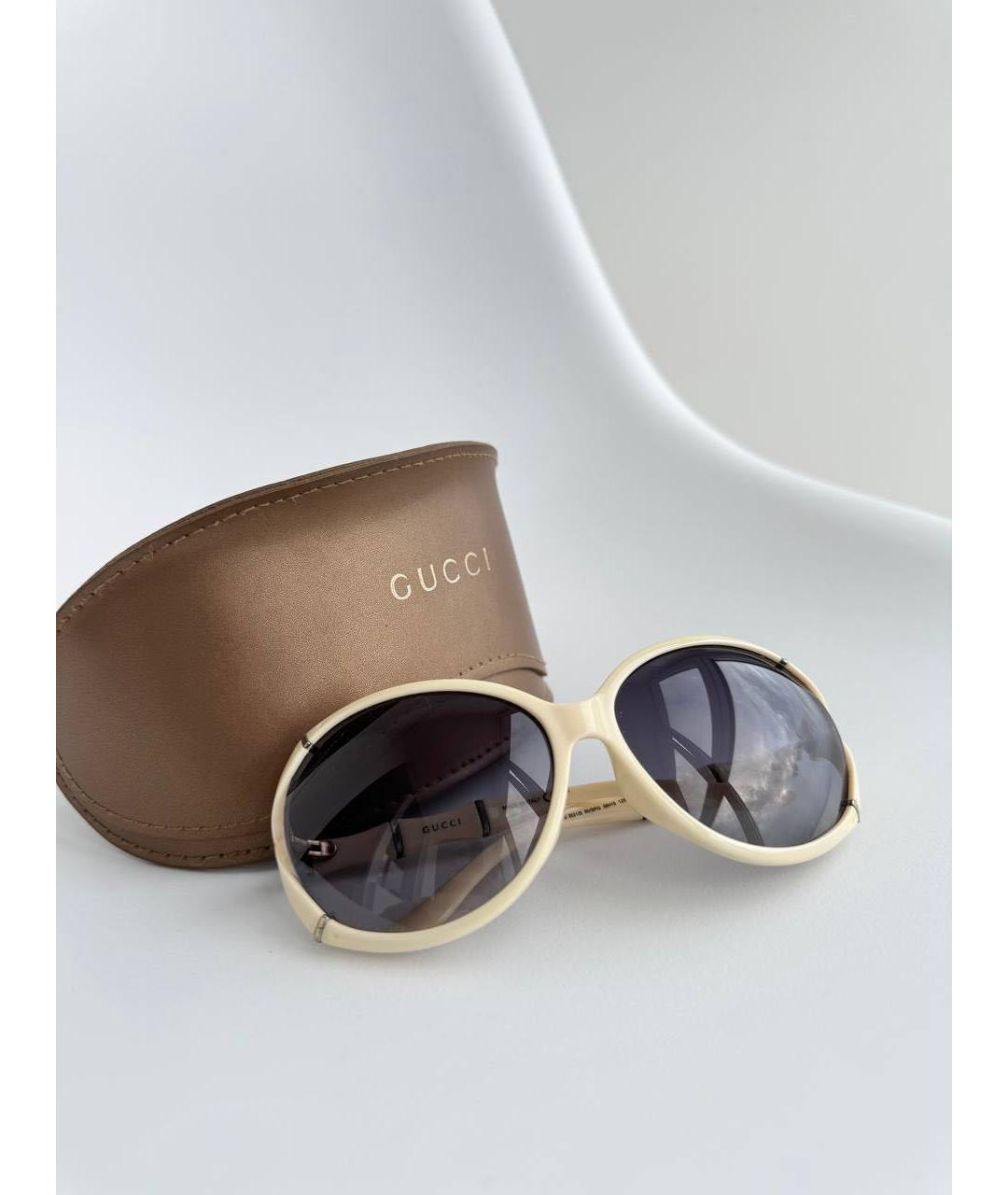 GUCCI Желтые пластиковые солнцезащитные очки, фото 8