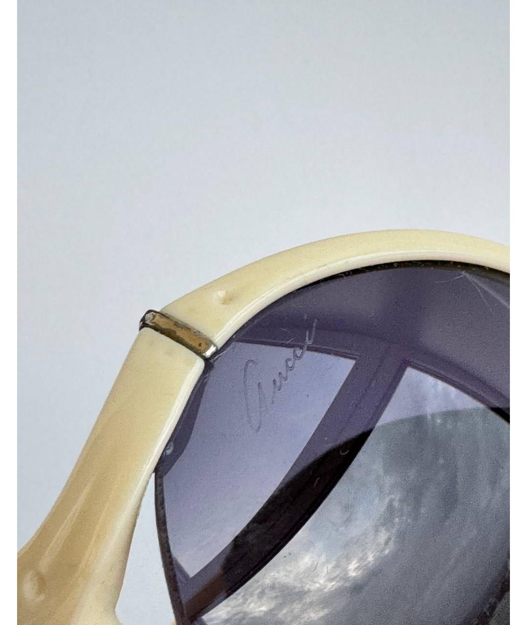 GUCCI Желтые пластиковые солнцезащитные очки, фото 7