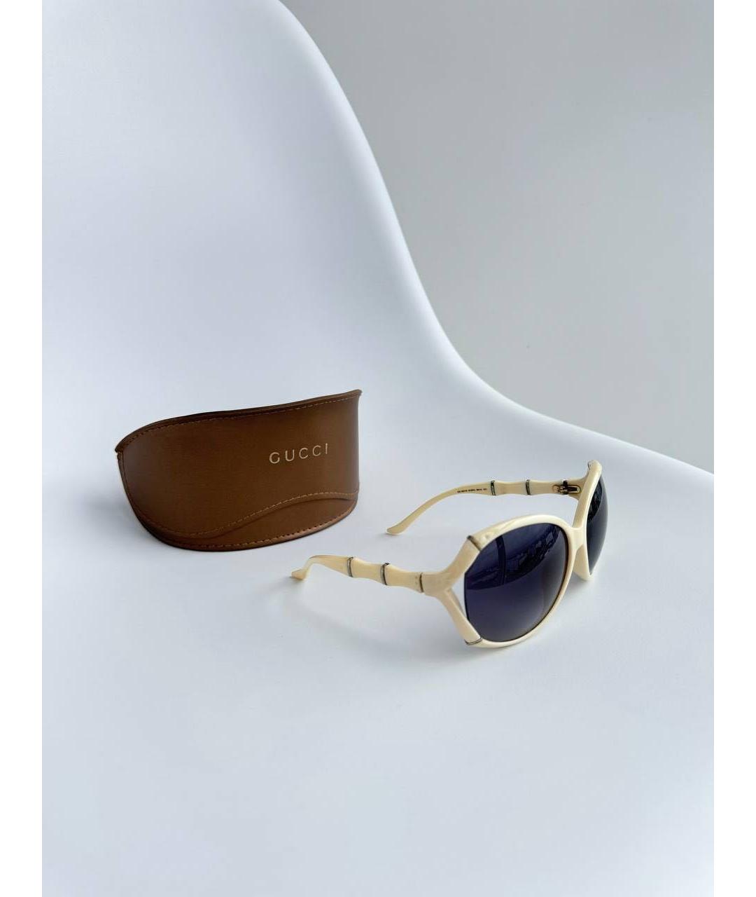 GUCCI Желтые пластиковые солнцезащитные очки, фото 6