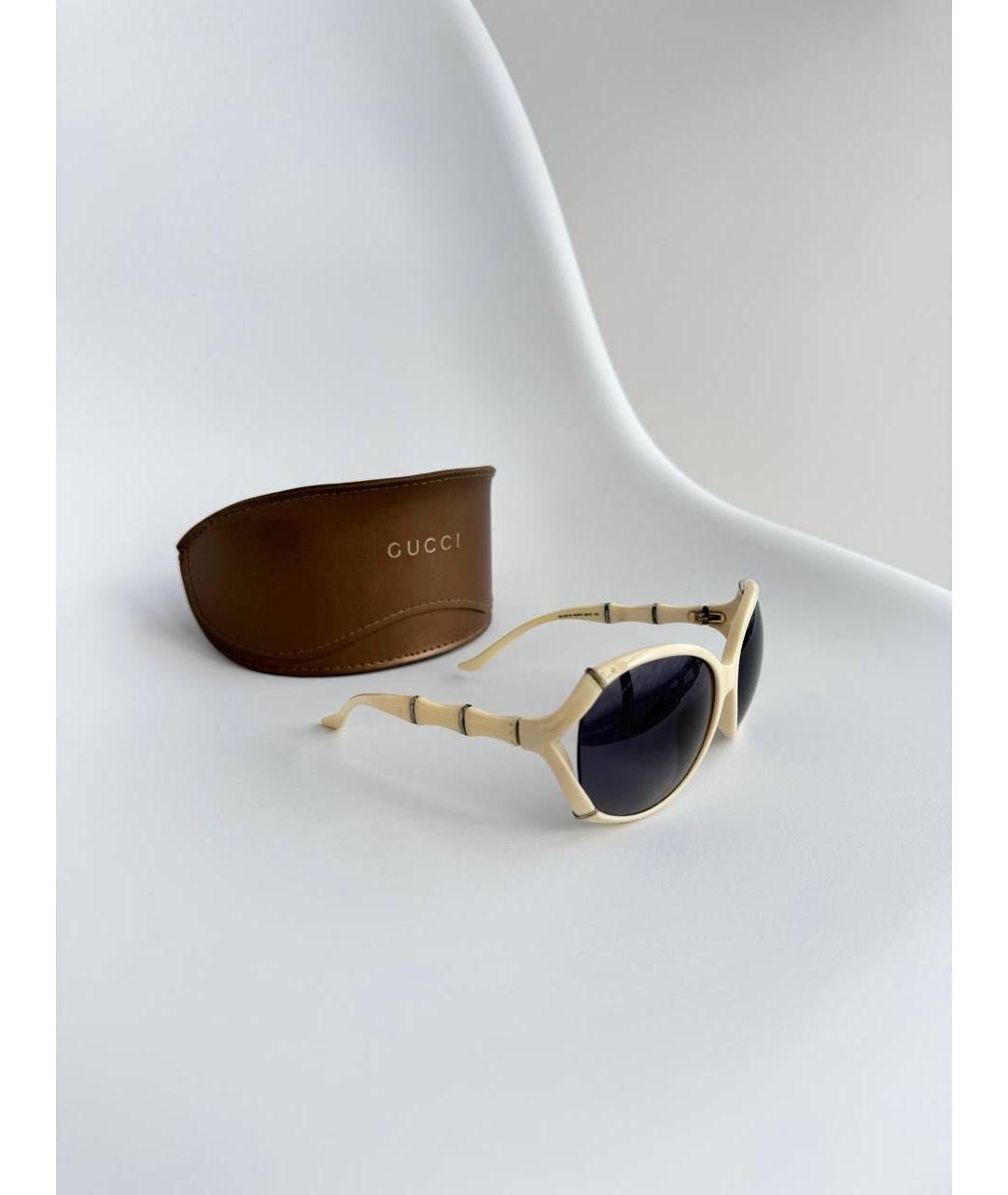 GUCCI Желтые пластиковые солнцезащитные очки, фото 2