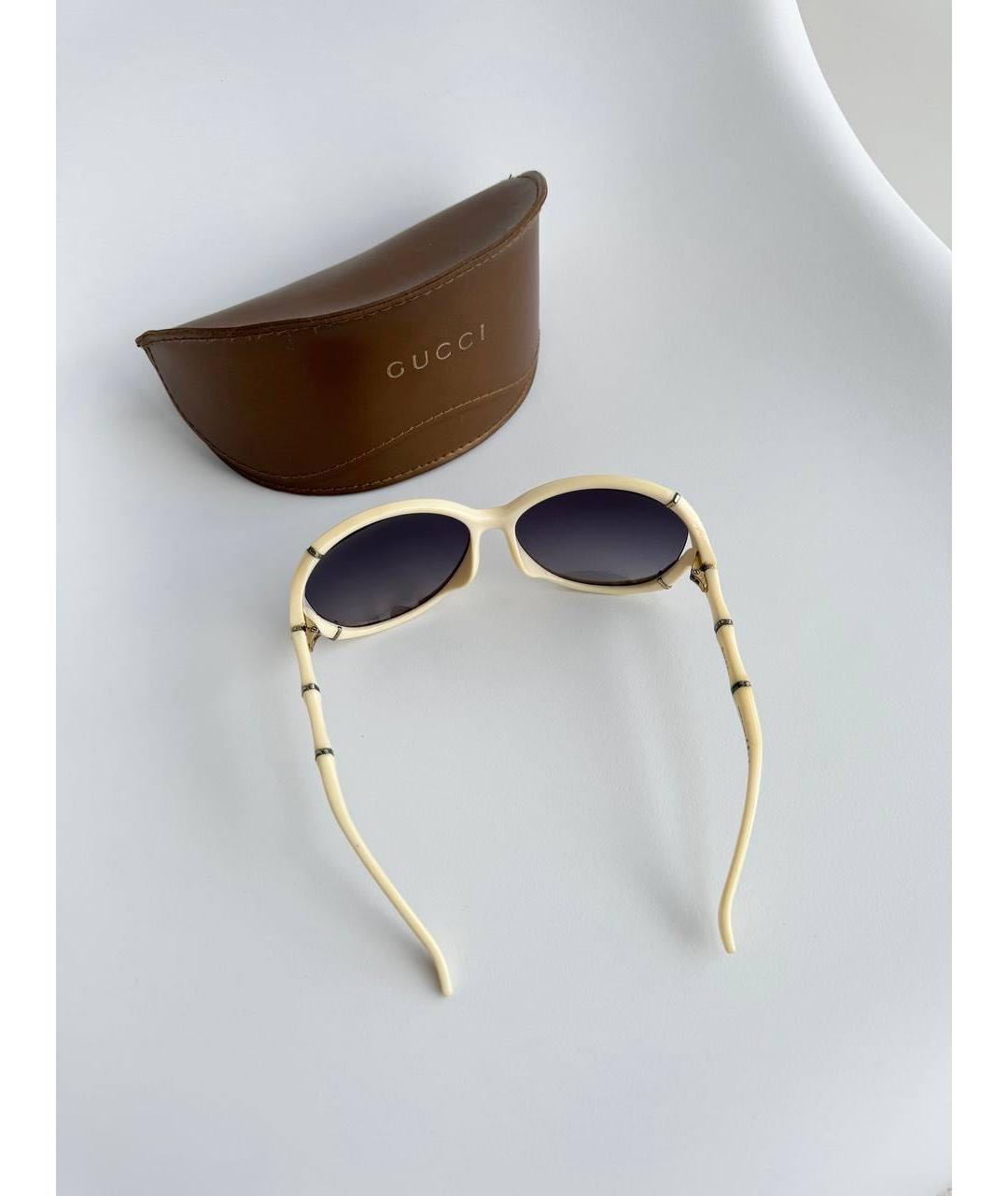 GUCCI Желтые пластиковые солнцезащитные очки, фото 5