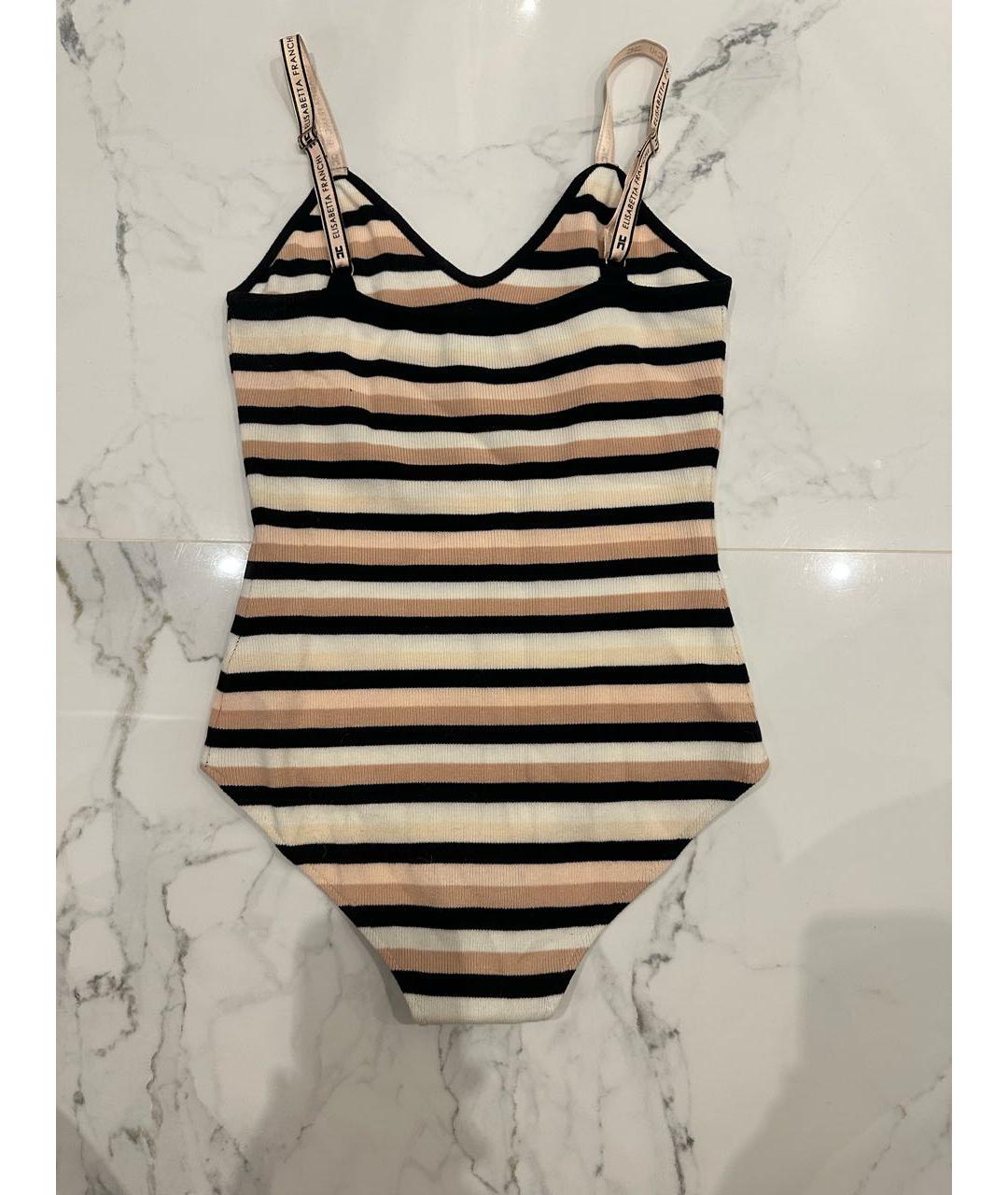 ELISABETTA FRANCHI Бежевое вискозное боди, фото 2