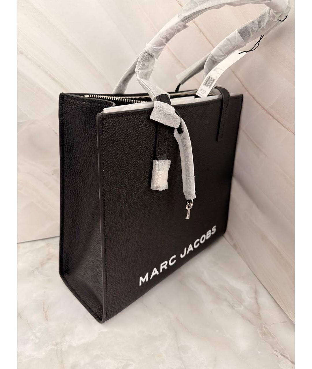 MARC JACOBS Черная кожаная сумка с короткими ручками, фото 3