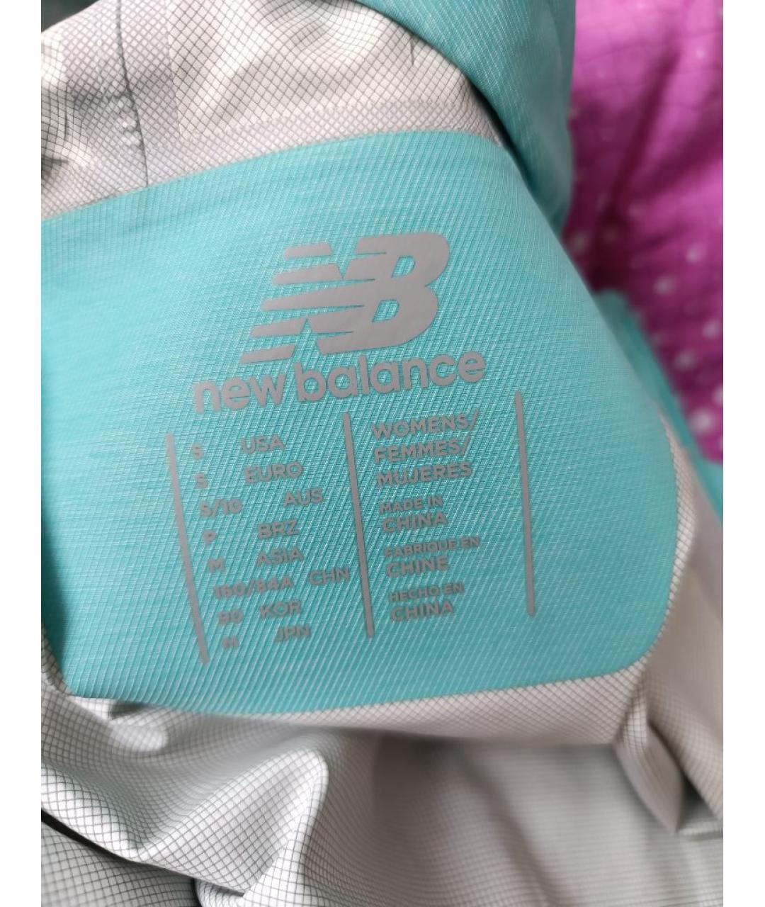 NEW BALANCE Бирюзовая полиэстеровая куртка, фото 3