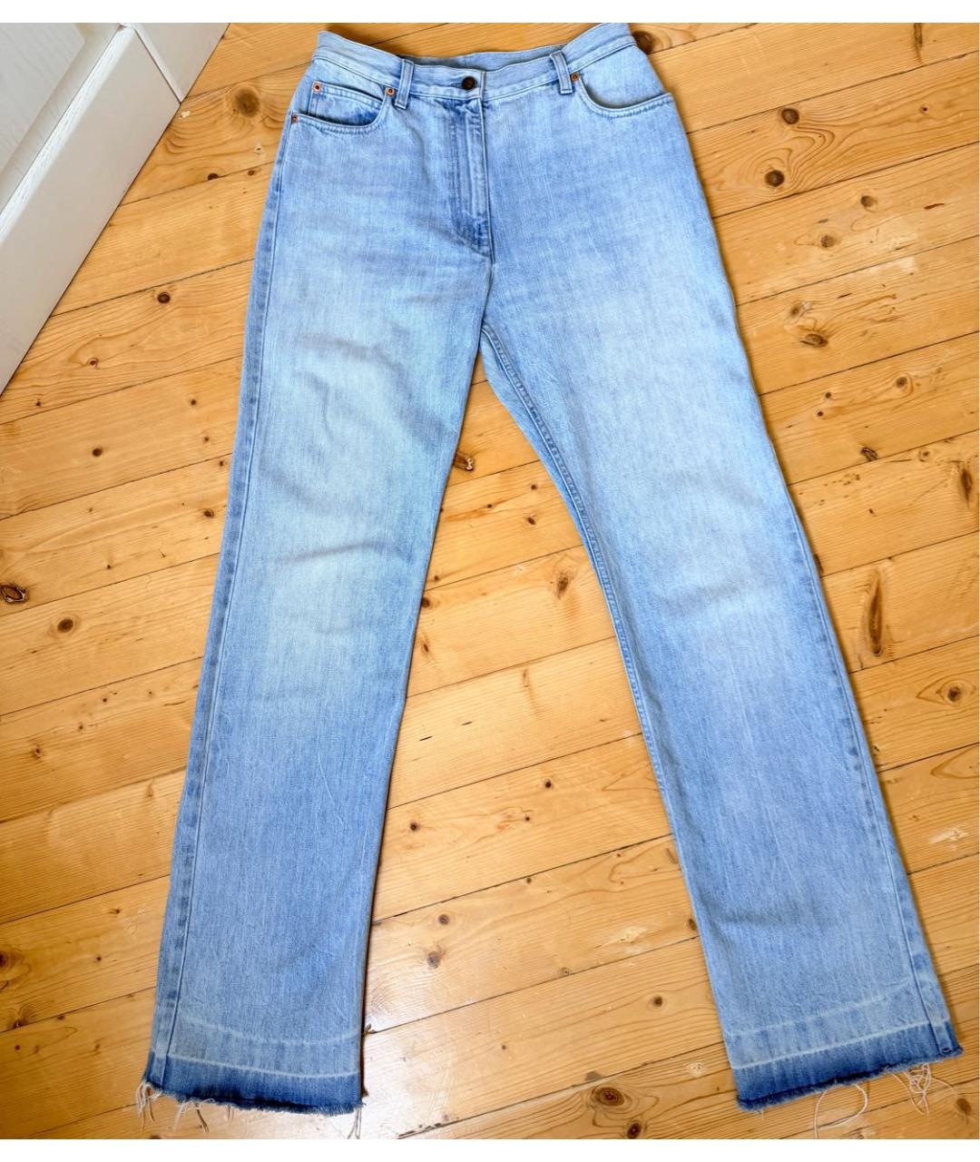 GUCCI Голубые прямые джинсы, фото 3