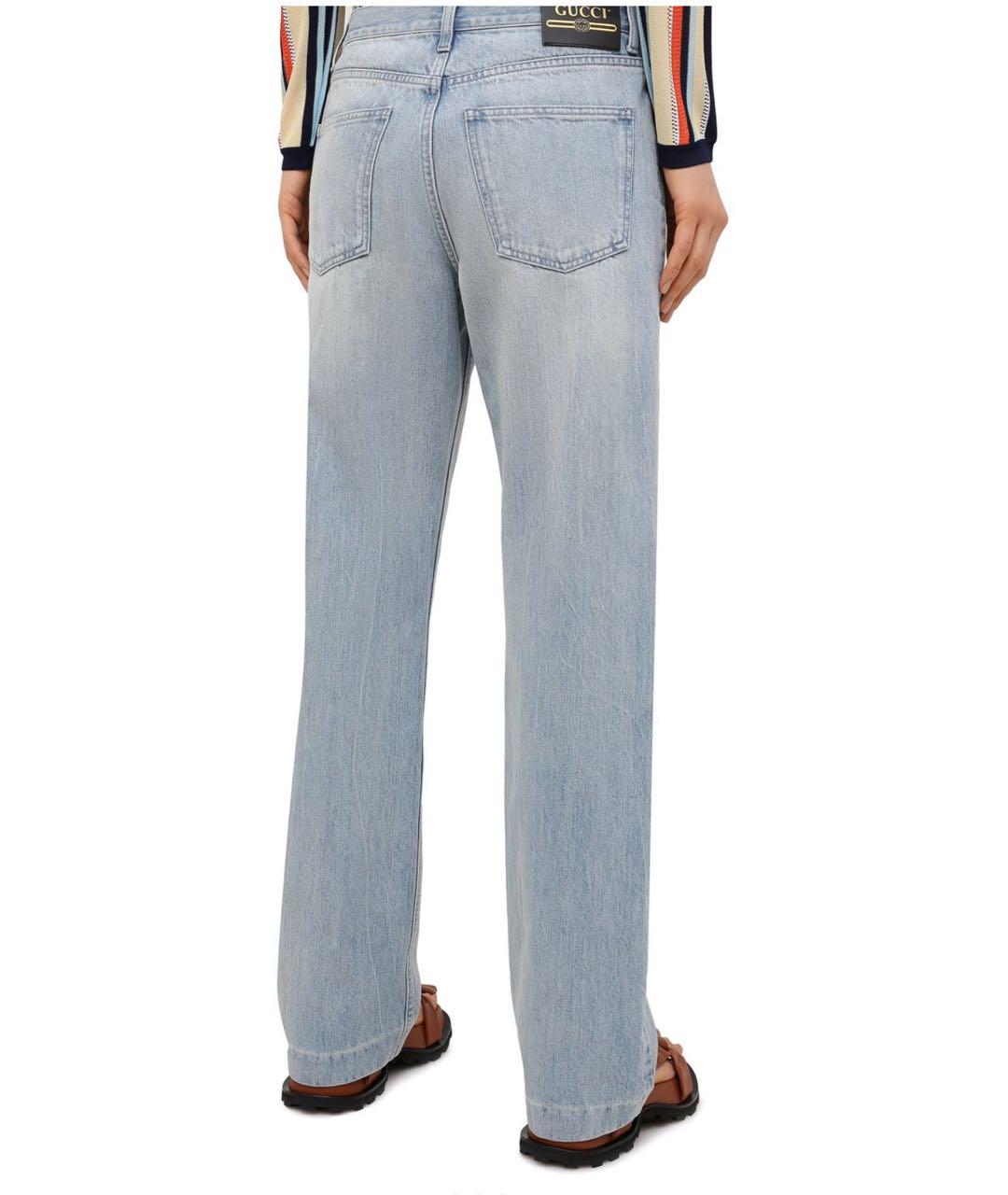 GUCCI Голубые прямые джинсы, фото 2