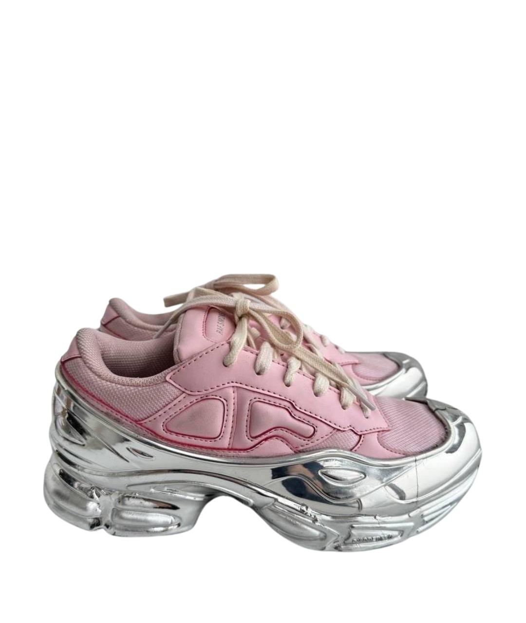 ADIDAS X RAF SIMONS Розовые кожаные кроссовки, фото 1