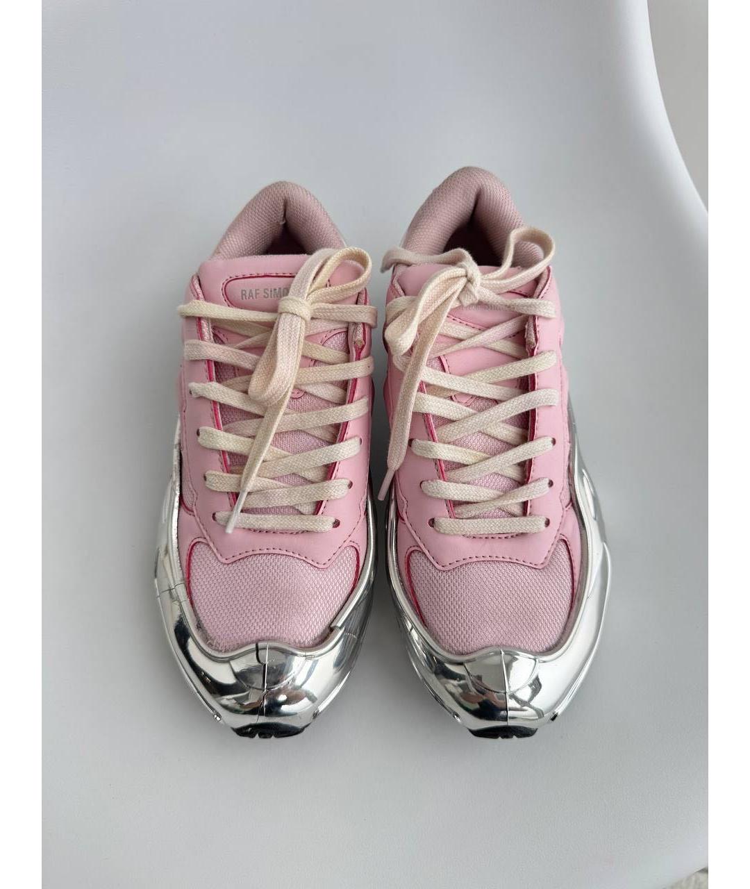 ADIDAS X RAF SIMONS Розовые кожаные кроссовки, фото 2