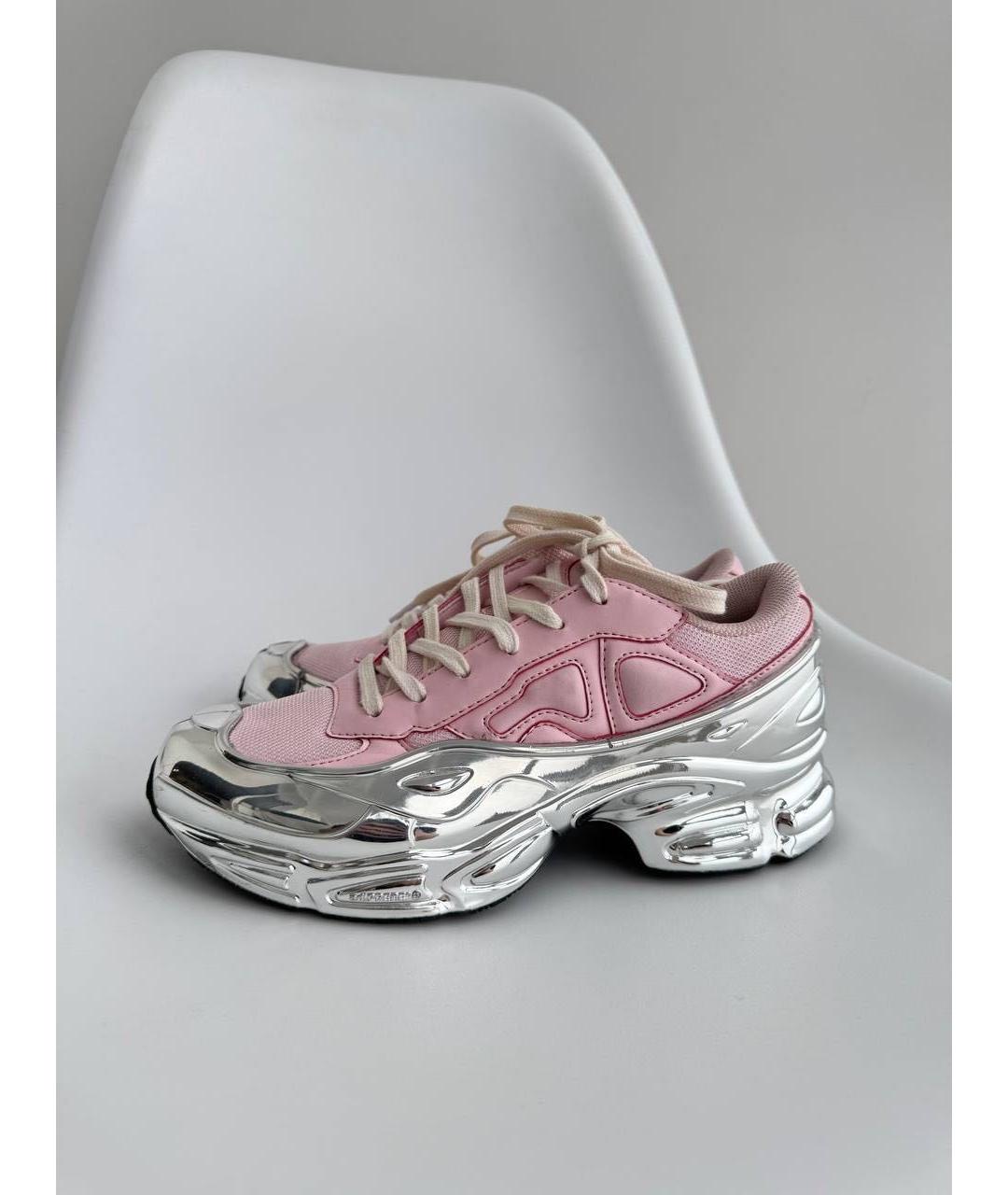 ADIDAS X RAF SIMONS Розовые кожаные кроссовки, фото 4