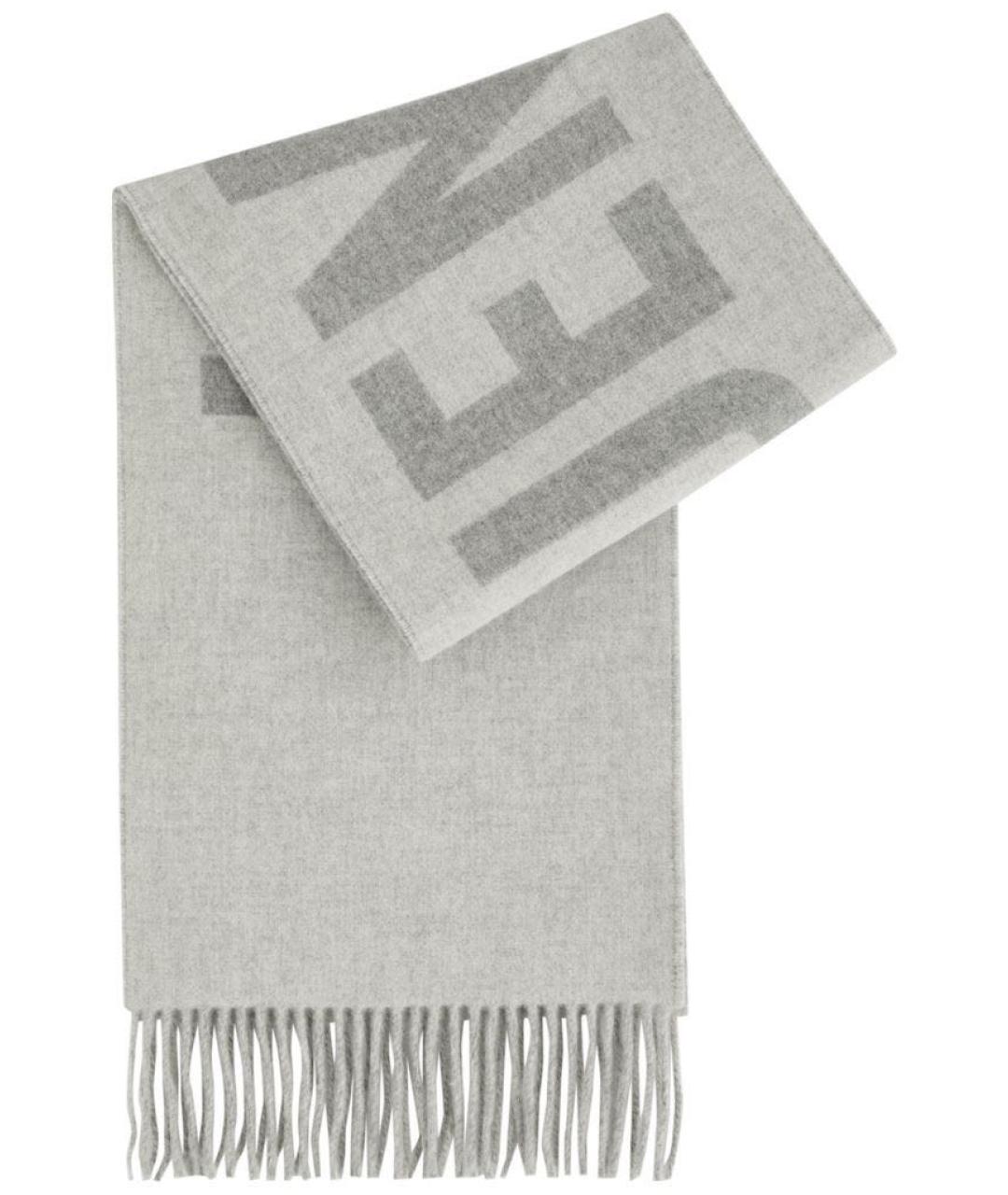 JACQUEMUS Серый шерстяной шарф, фото 7
