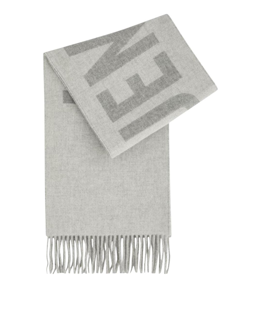 JACQUEMUS Серый шерстяной шарф, фото 1