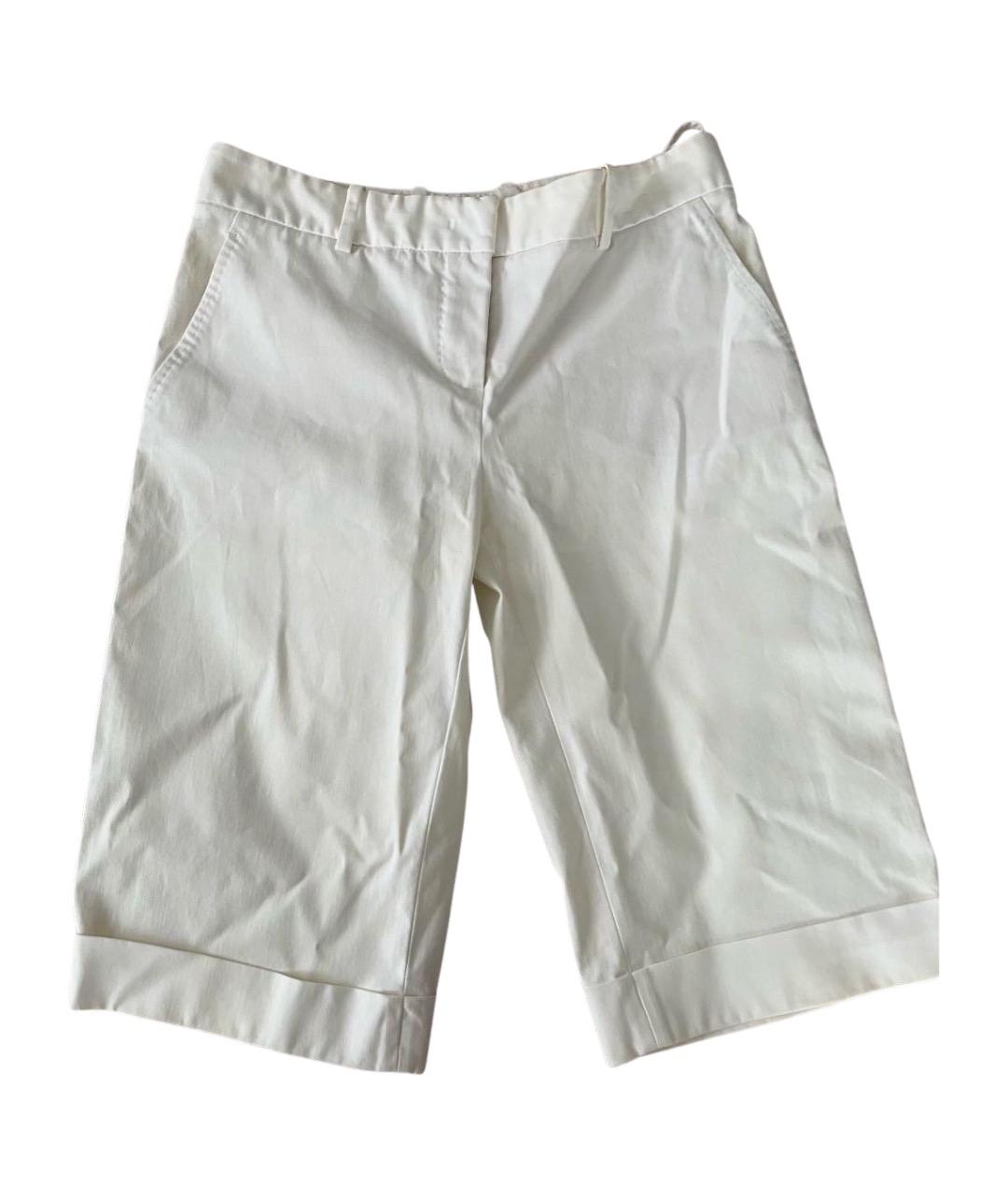 LORO PIANA Белые хлопковые шорты, фото 1