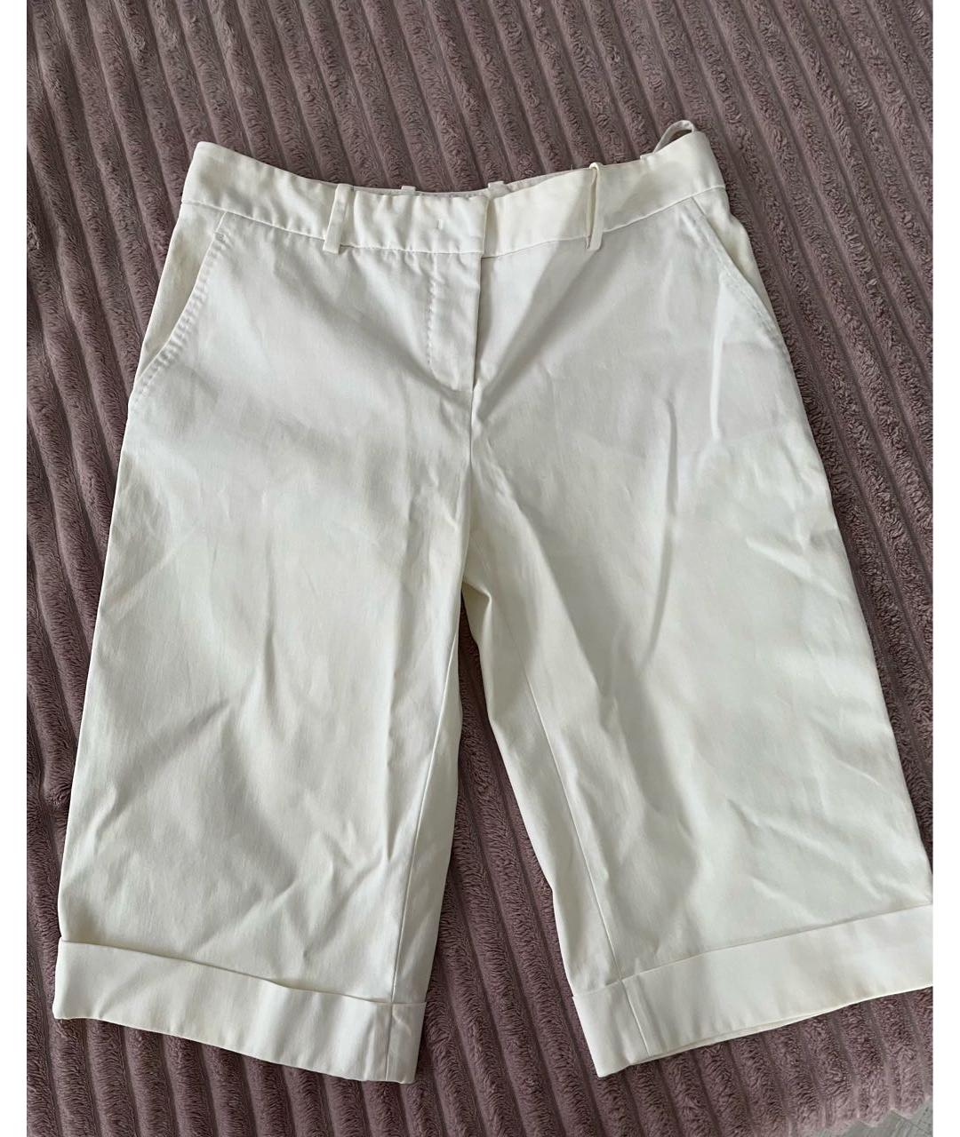 LORO PIANA Белые хлопковые шорты, фото 4