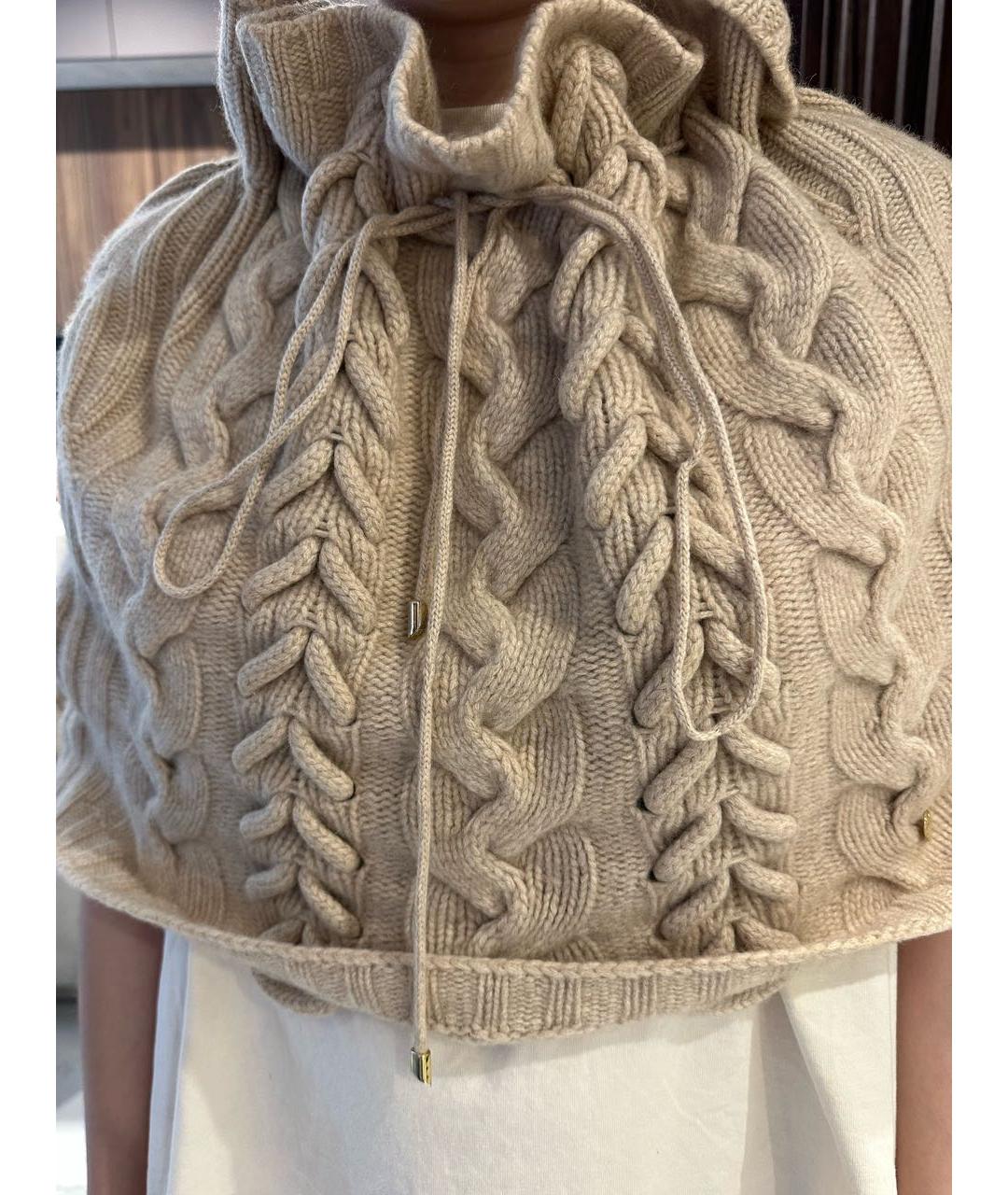 ESCADA Бежевый шерстяной воротник, фото 2