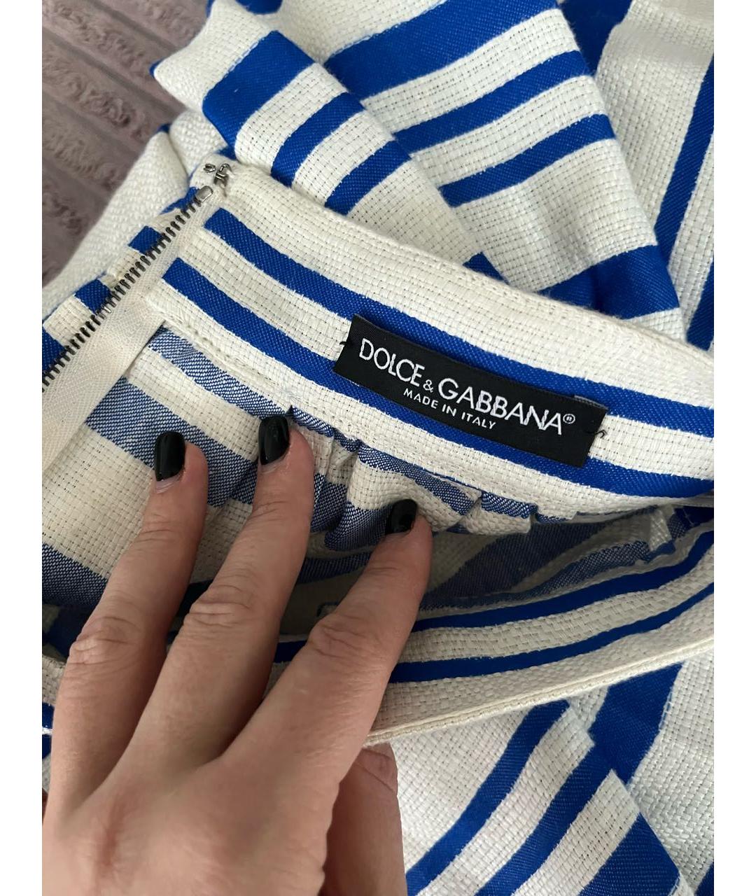 DOLCE&GABBANA Мульти хлопковая юбка миди, фото 4